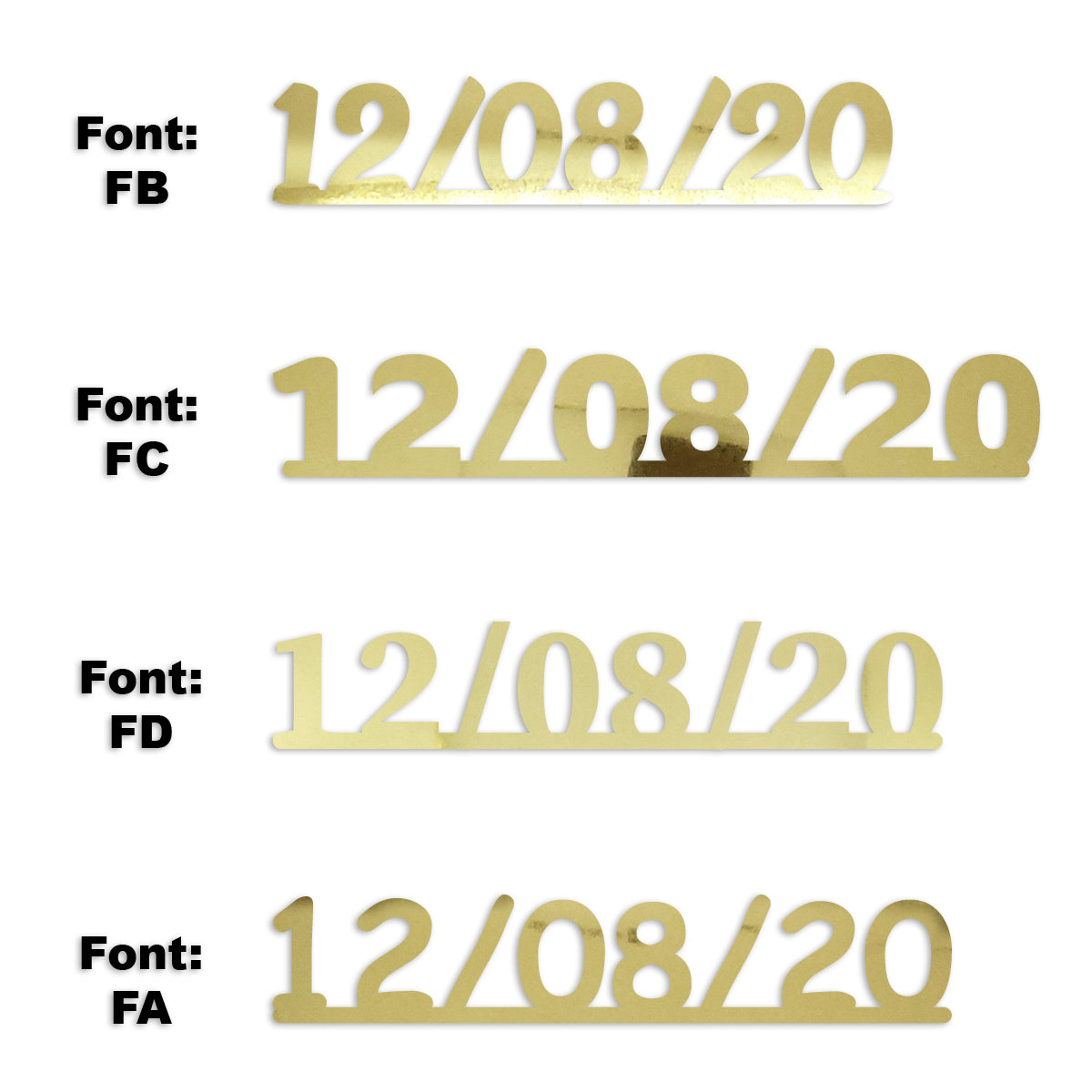 Custom-Fetti Date - 12/08/24 or 12/08/25  Gold