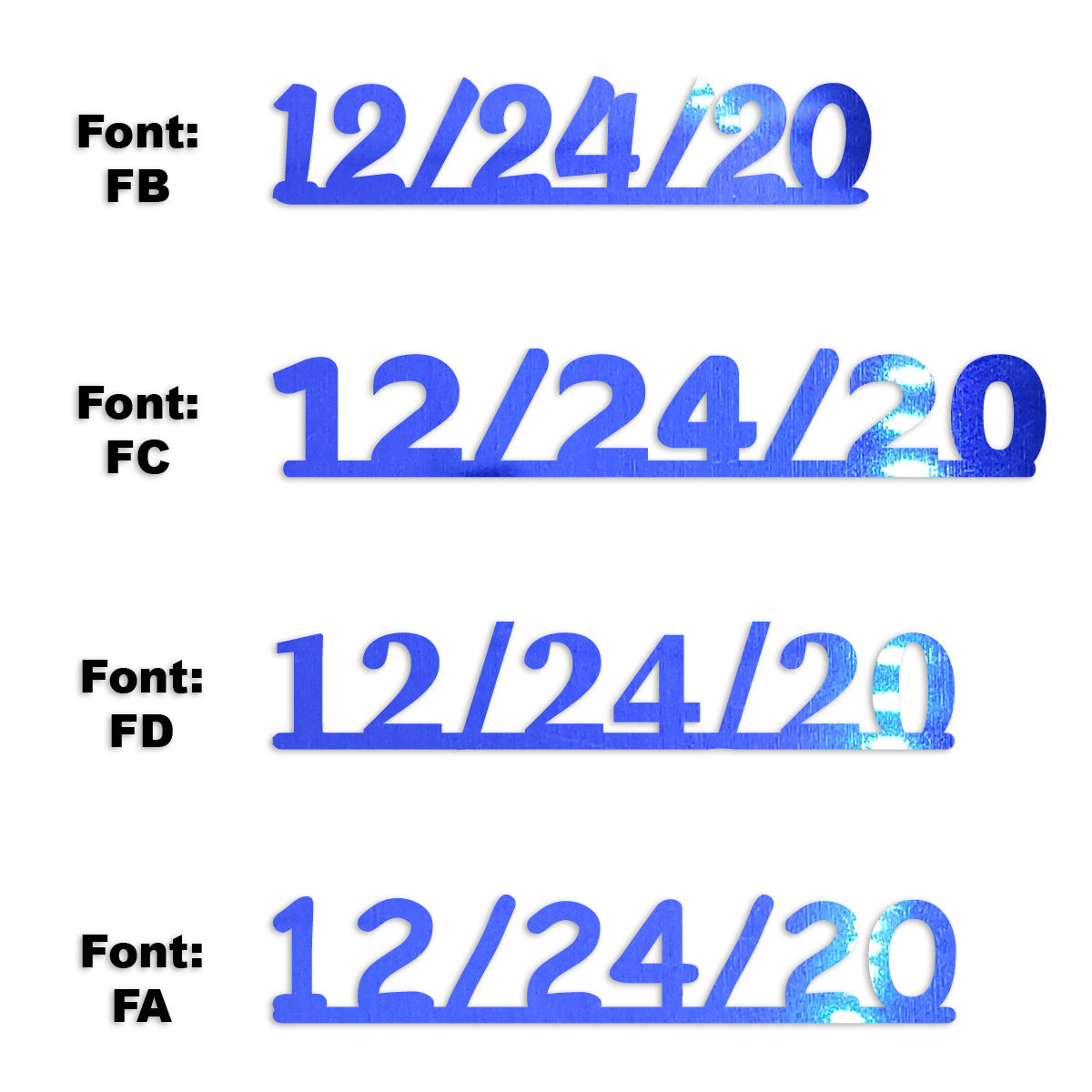 Custom-Fetti Date - 12/24/24 or 12/24/25  Blue Royal