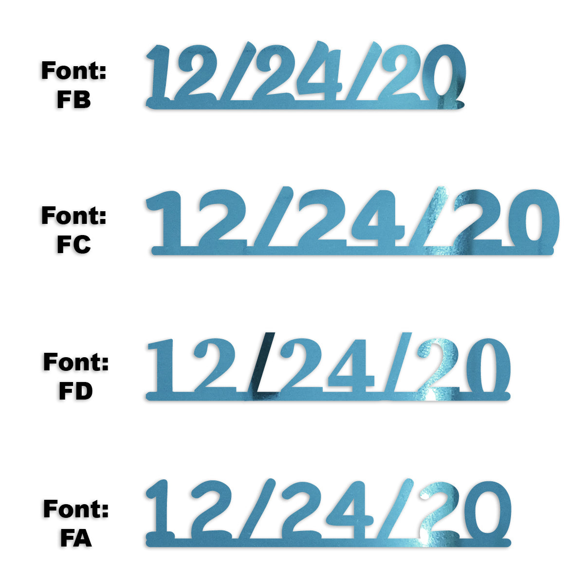 Custom-Fetti Date - 12/24/24 or 12/24/25  Blue Sky