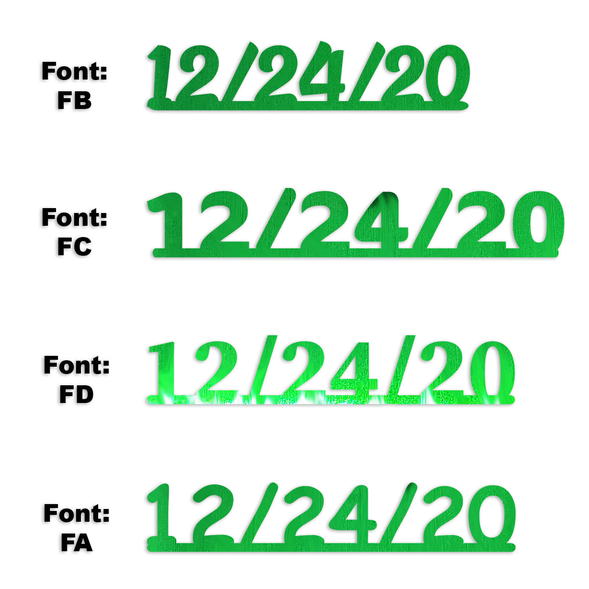 Custom-Fetti Date - 12/24/24 or 12/24/25  Green