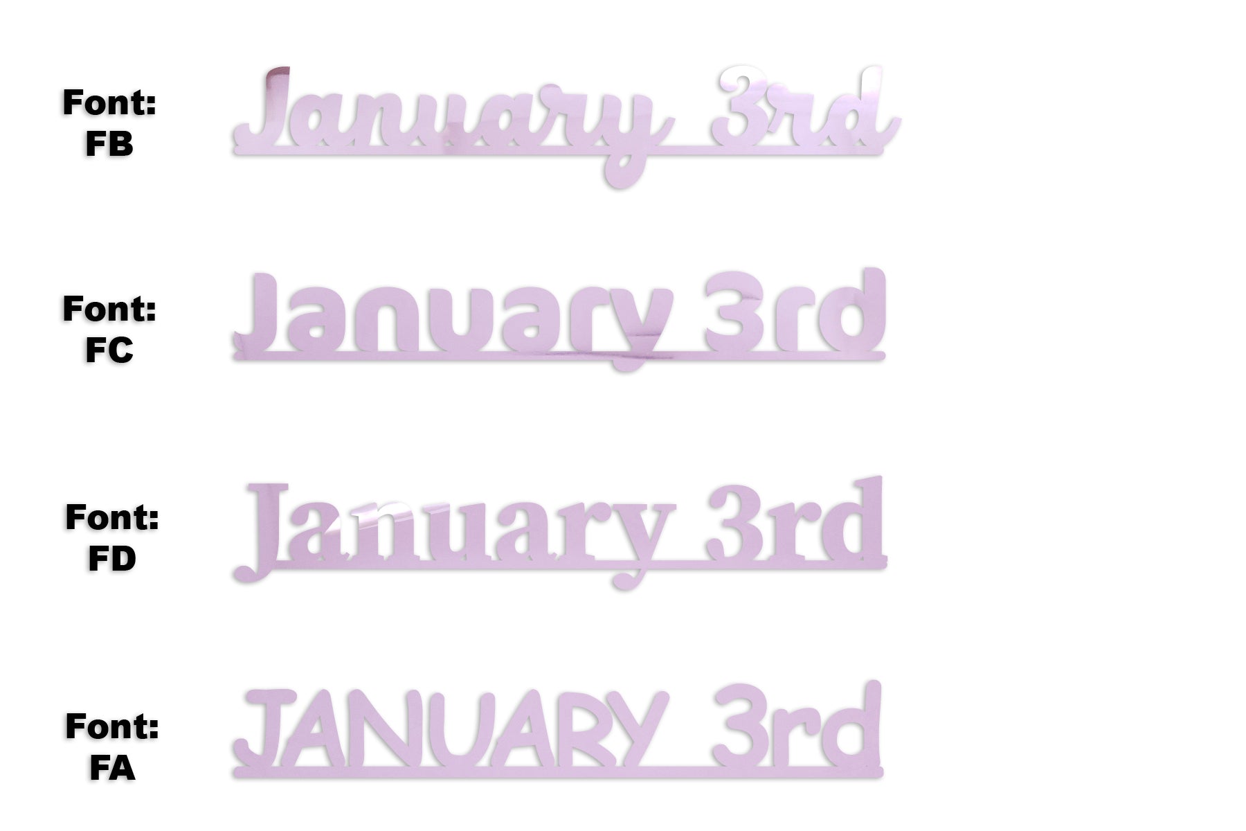 Custom-Fetti Date - JANUARY 3rd Pink