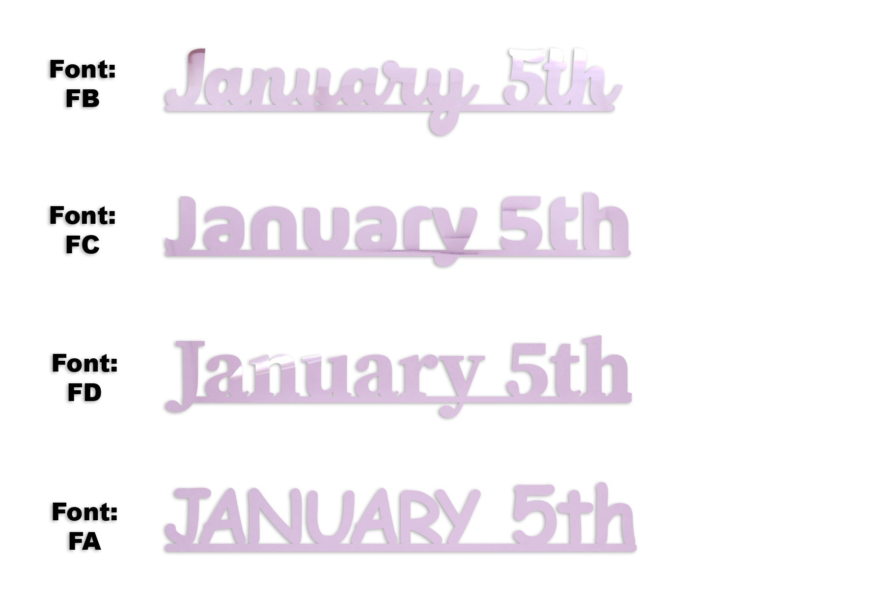 Custom-Fetti Date - JANUARY 5th Pink