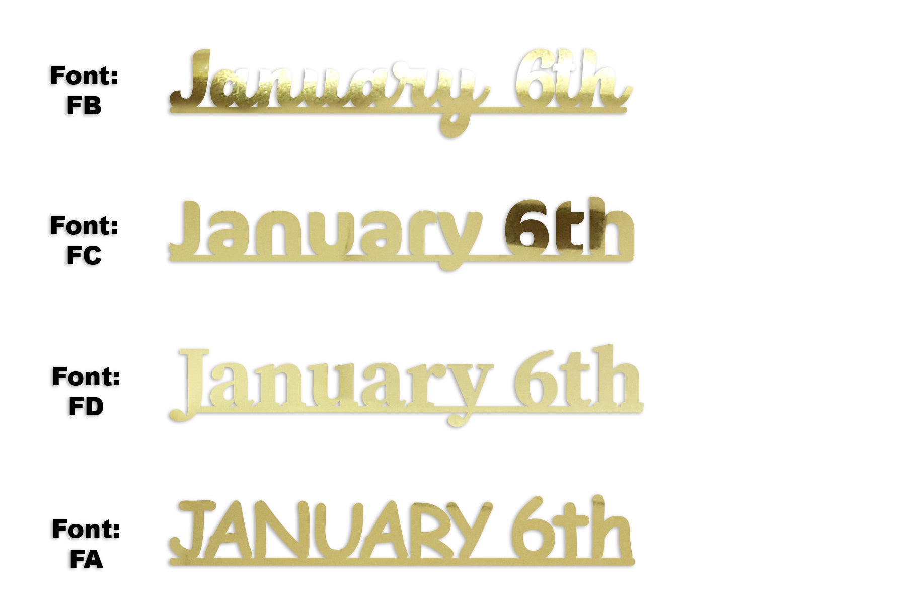 Custom-Fetti Date - JANUARY 6th Gold