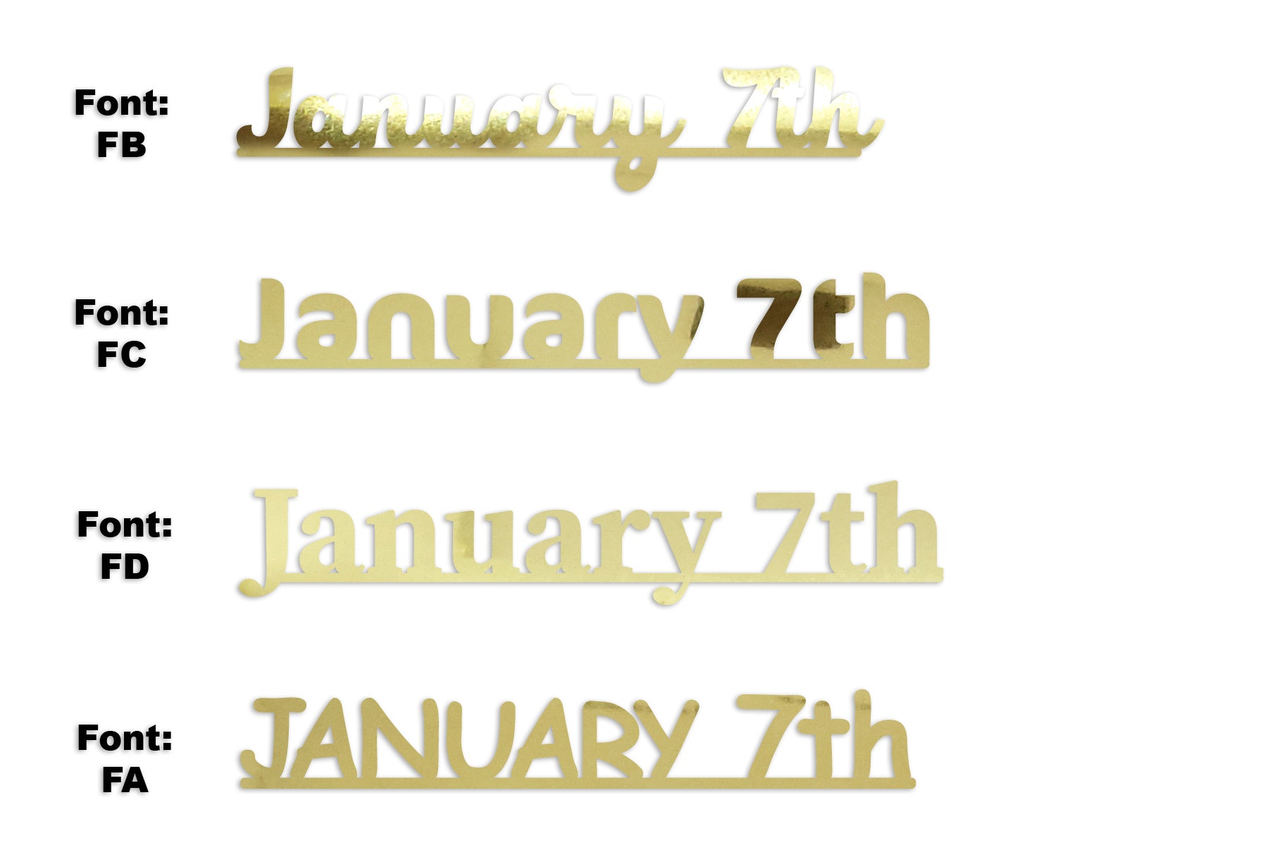 Custom-Fetti Date - JANUARY 7th Gold