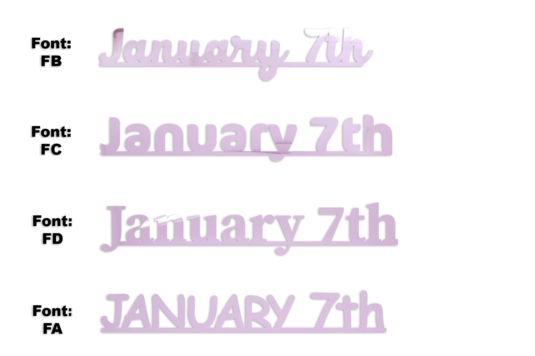 Custom-Fetti Date - JANUARY 7th Pink