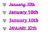 Custom-Fetti Date - JANUARY 10th Fuchsia