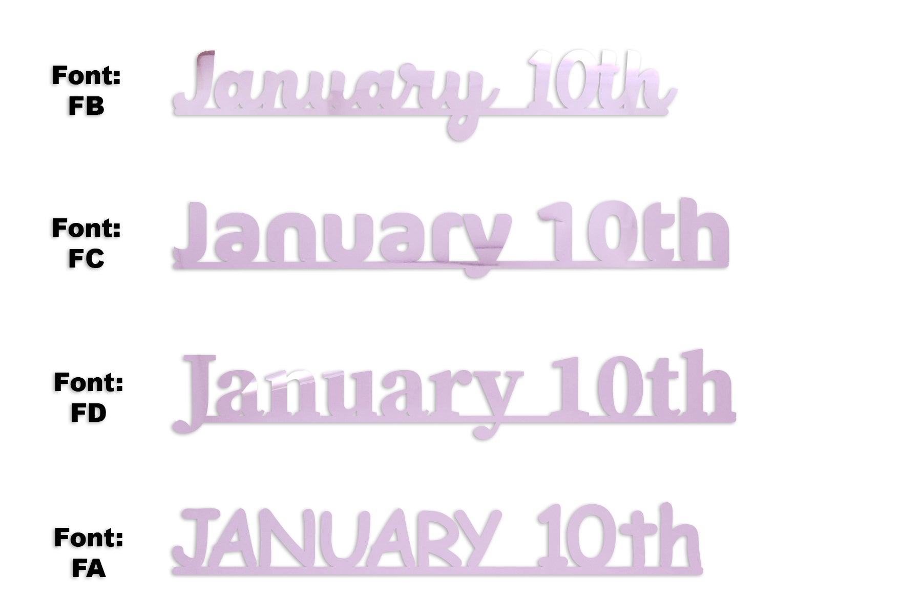 Custom-Fetti Date - JANUARY 10th Pink