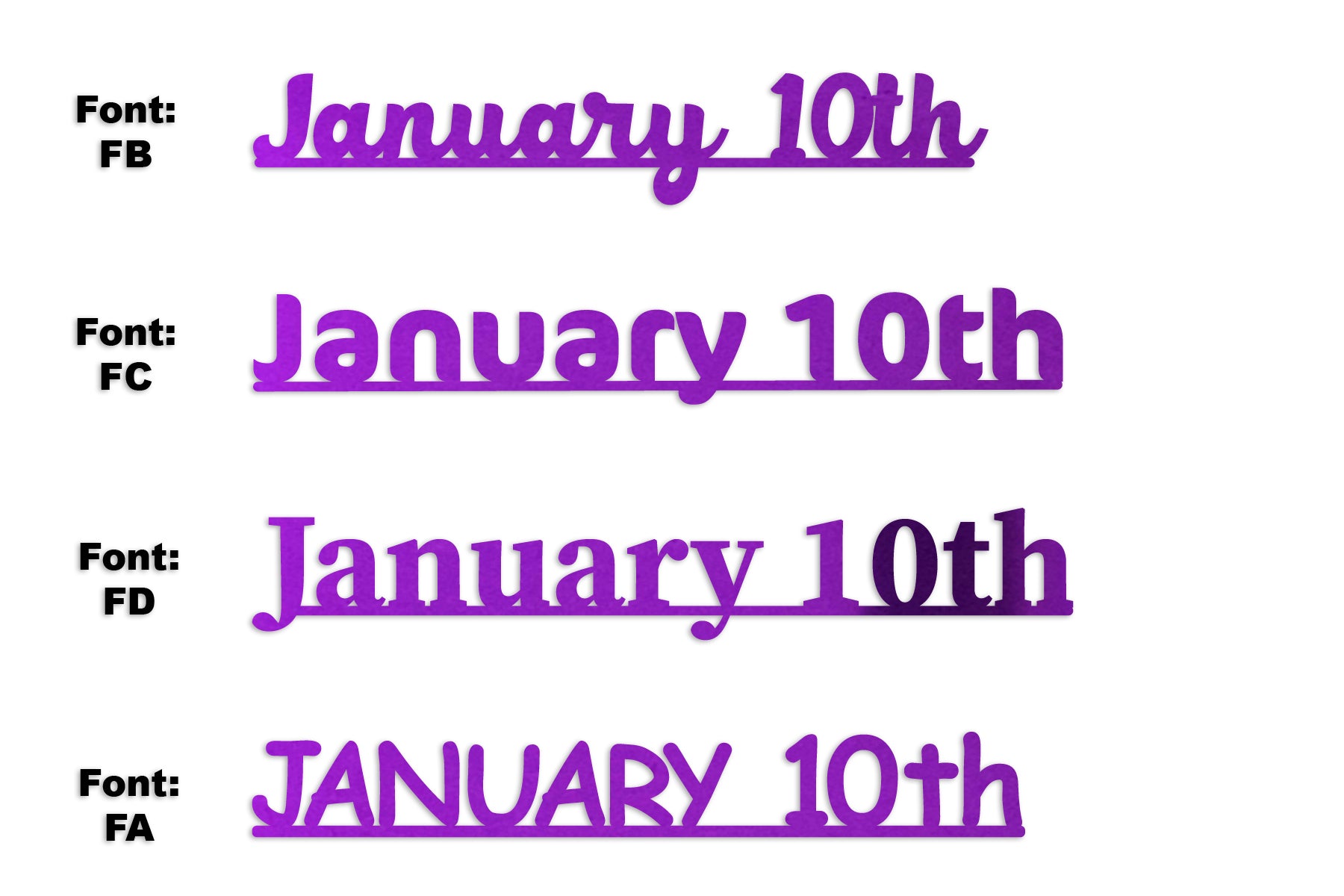 Custom-Fetti Date - JANUARY 10th Purple