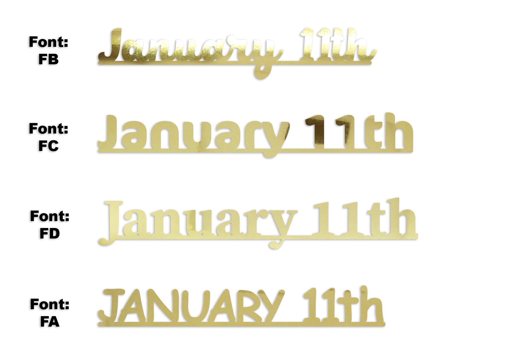 Custom-Fetti Date - JANUARY 11th Gold