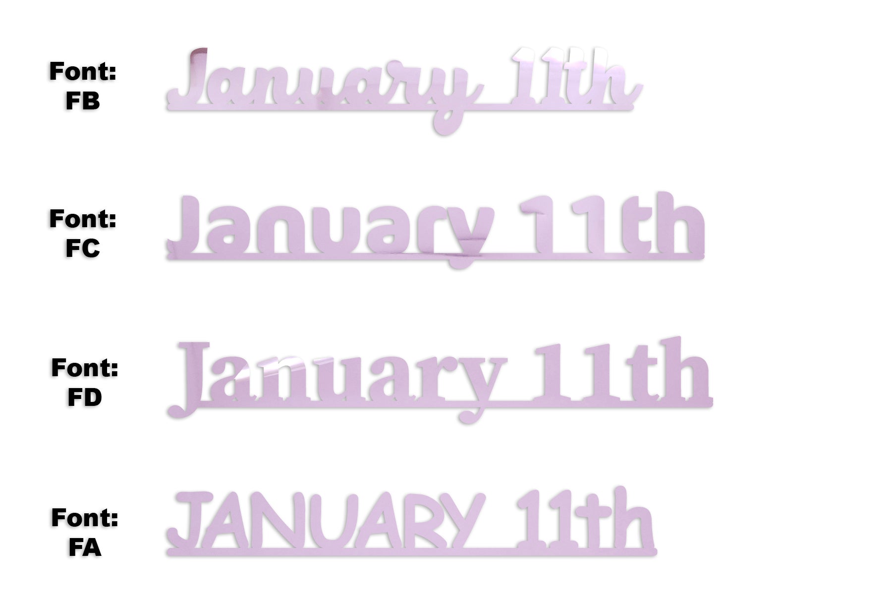 Custom-Fetti Date - JANUARY 11th Pink