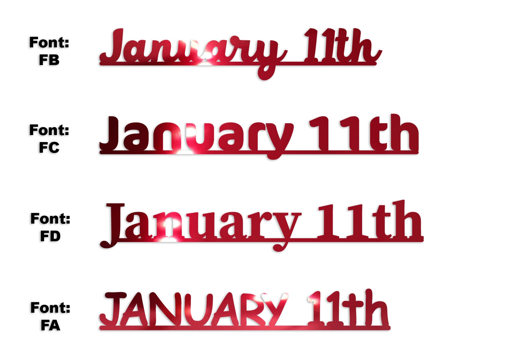 Custom-Fetti Date - JANUARY 11th Red