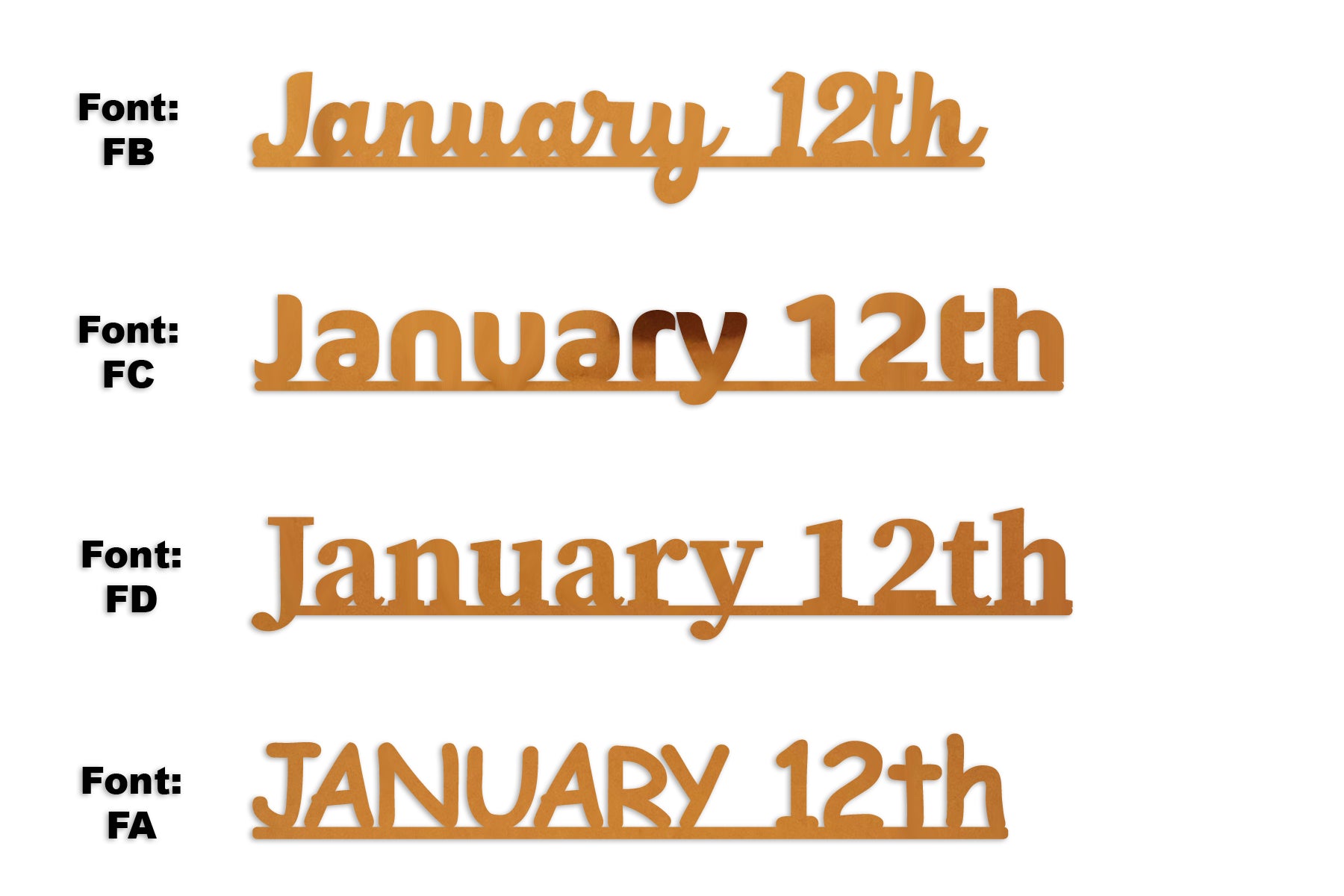 Custom-Fetti Date - JANUARY 12th Orange