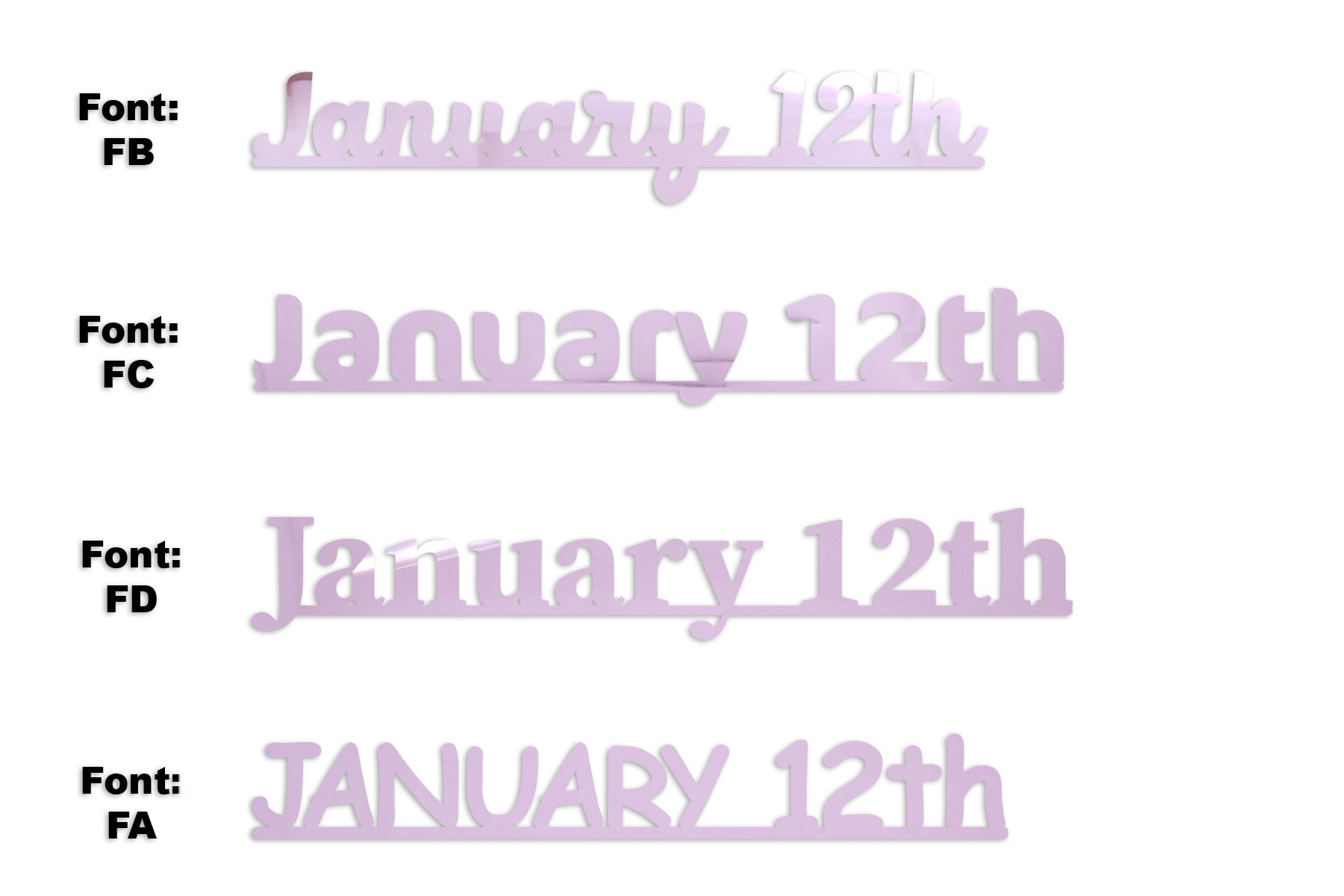 Custom-Fetti Date - JANUARY 12th Pink