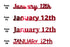 Custom-Fetti Date - JANUARY 12th Red