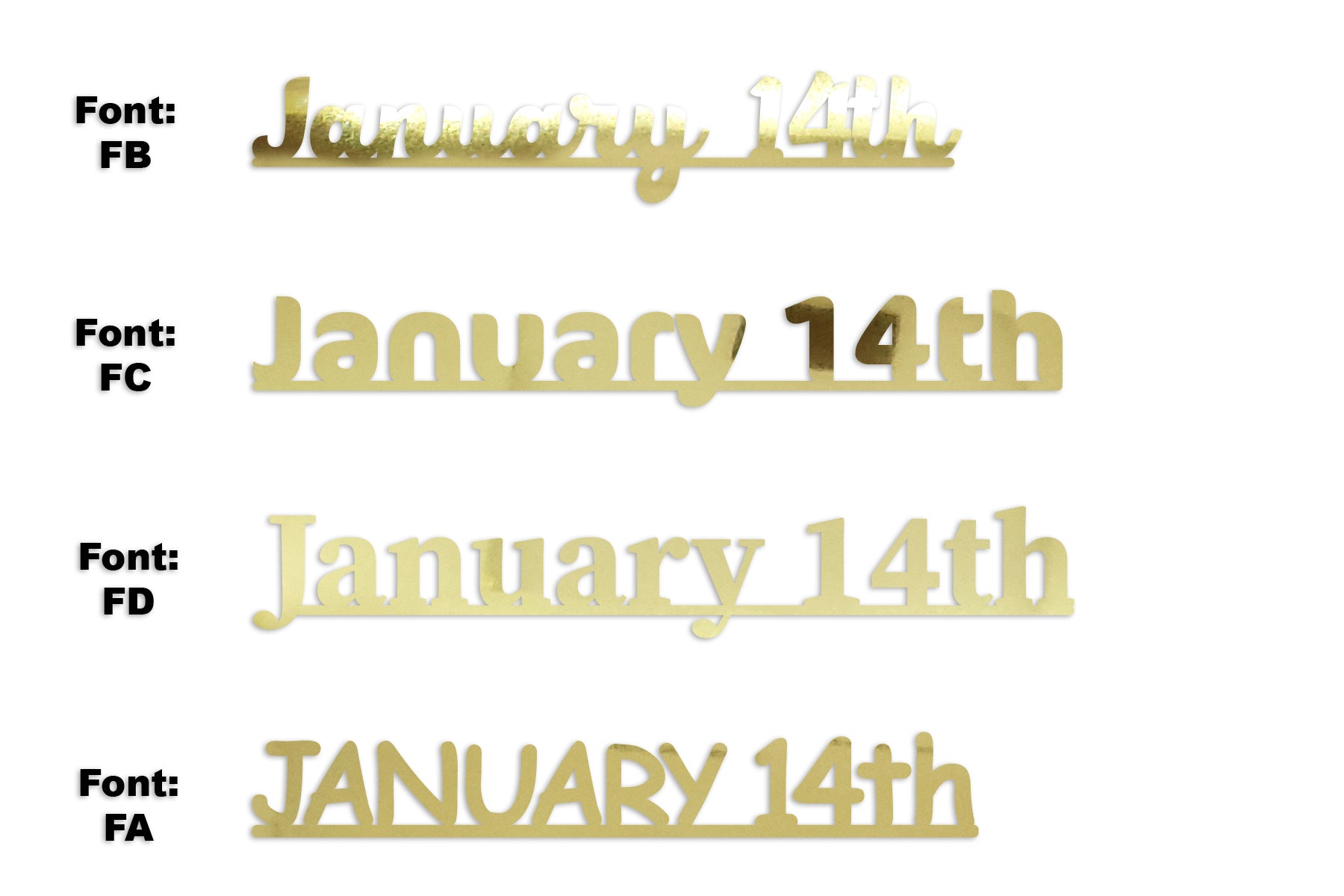 Custom-Fetti Date - JANUARY 14th Gold