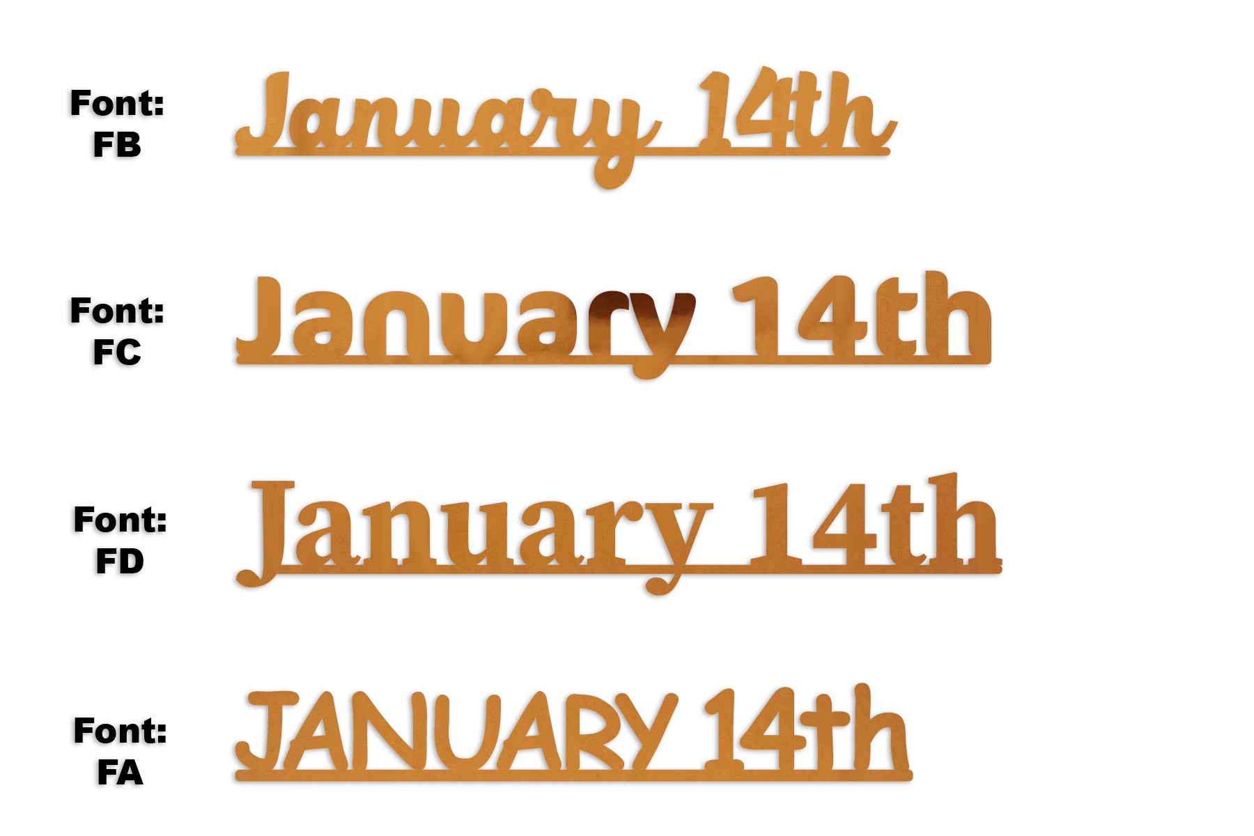 Custom-Fetti Date - JANUARY 14th Orange