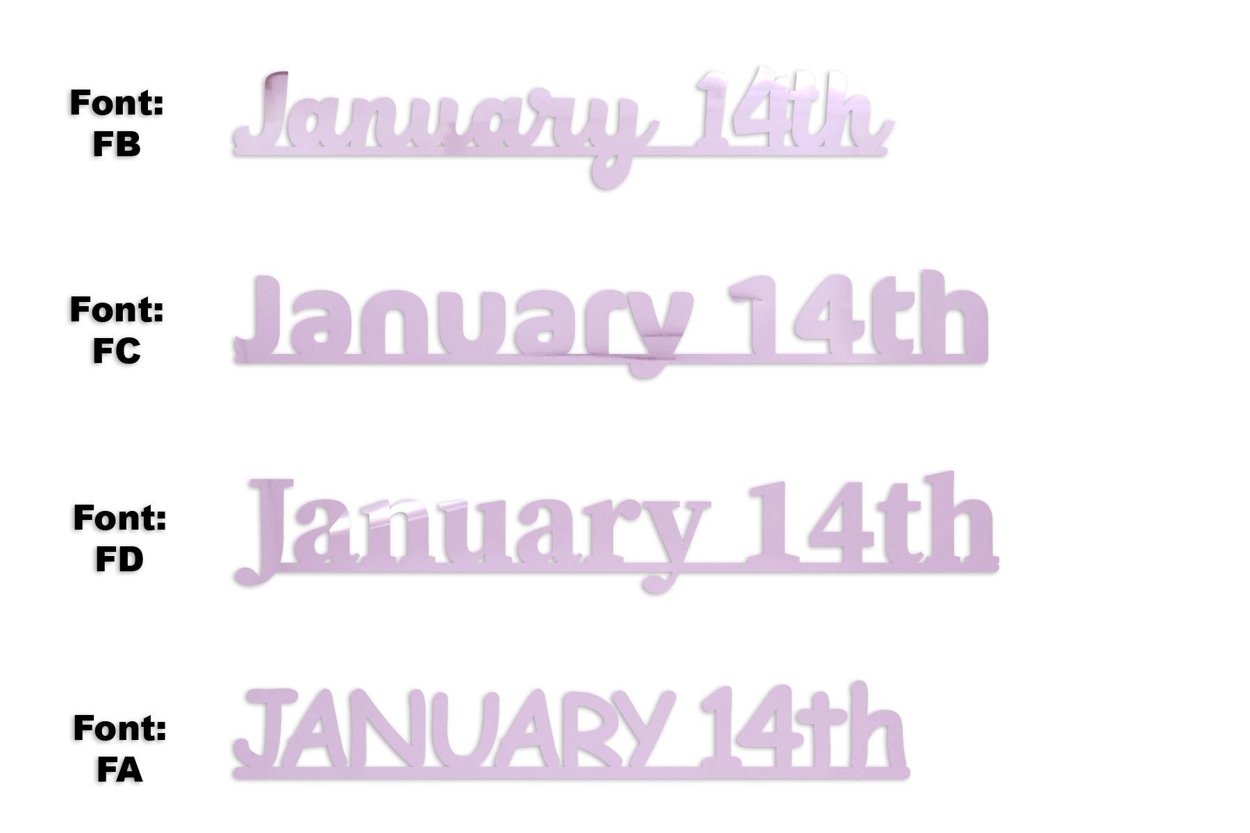 Custom-Fetti Date - JANUARY 14th Pink