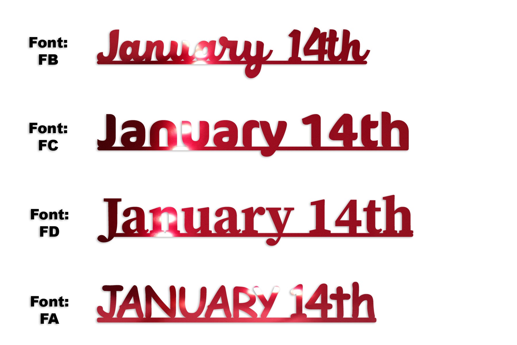 Custom-Fetti Date - JANUARY 14th Red