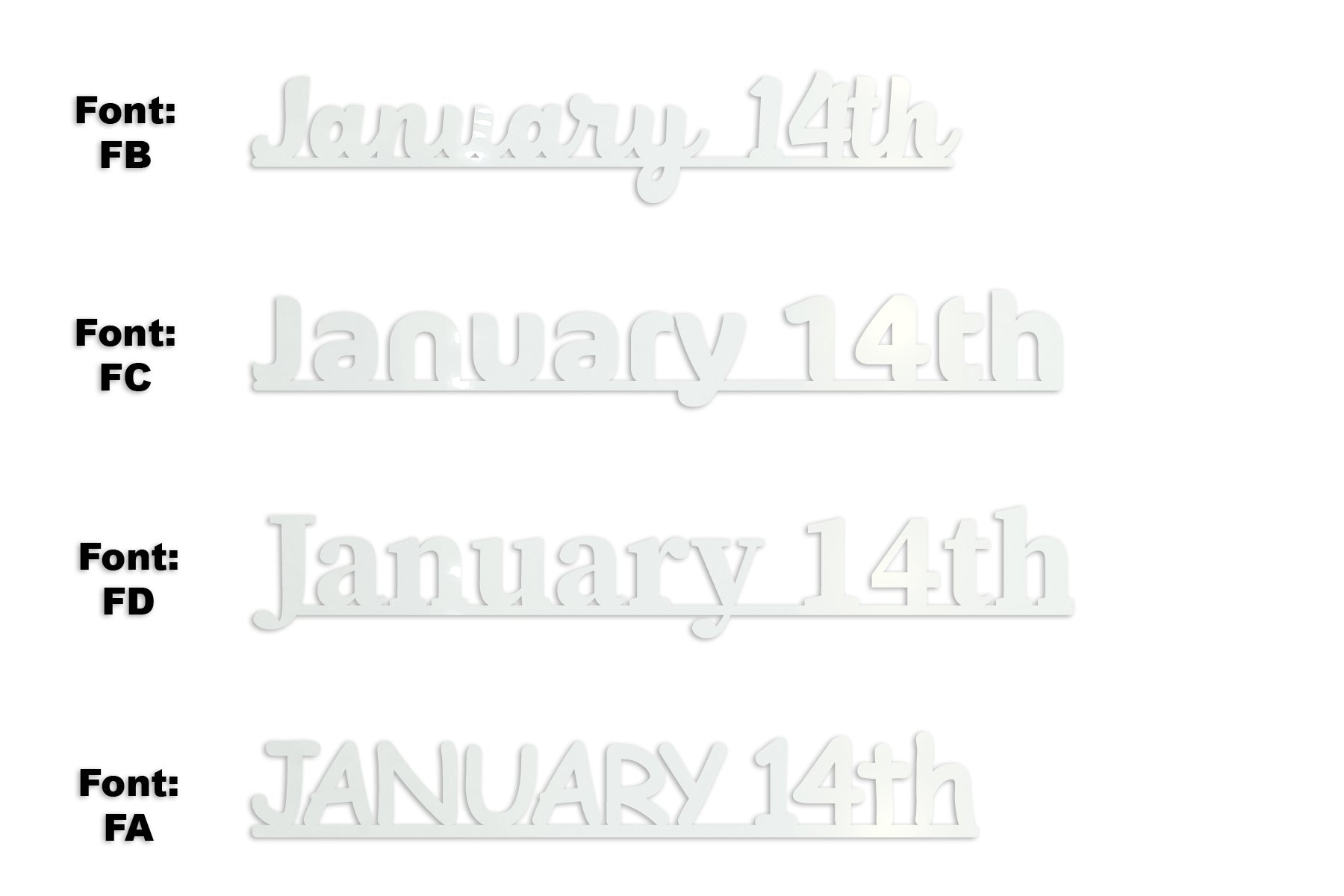 Custom-Fetti Date - JANUARY 14th White