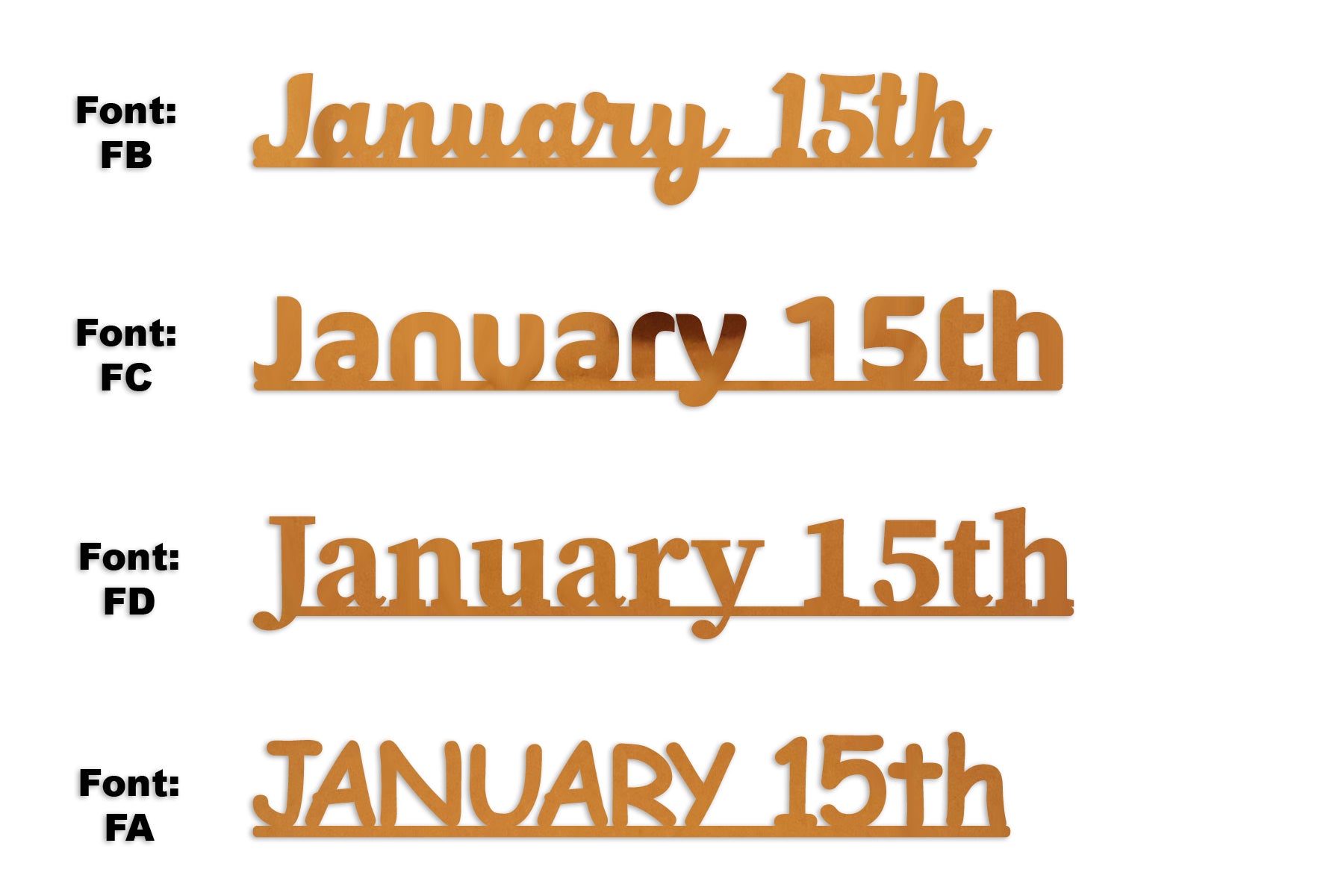 Custom-Fetti Date - JANUARY 15th Orange