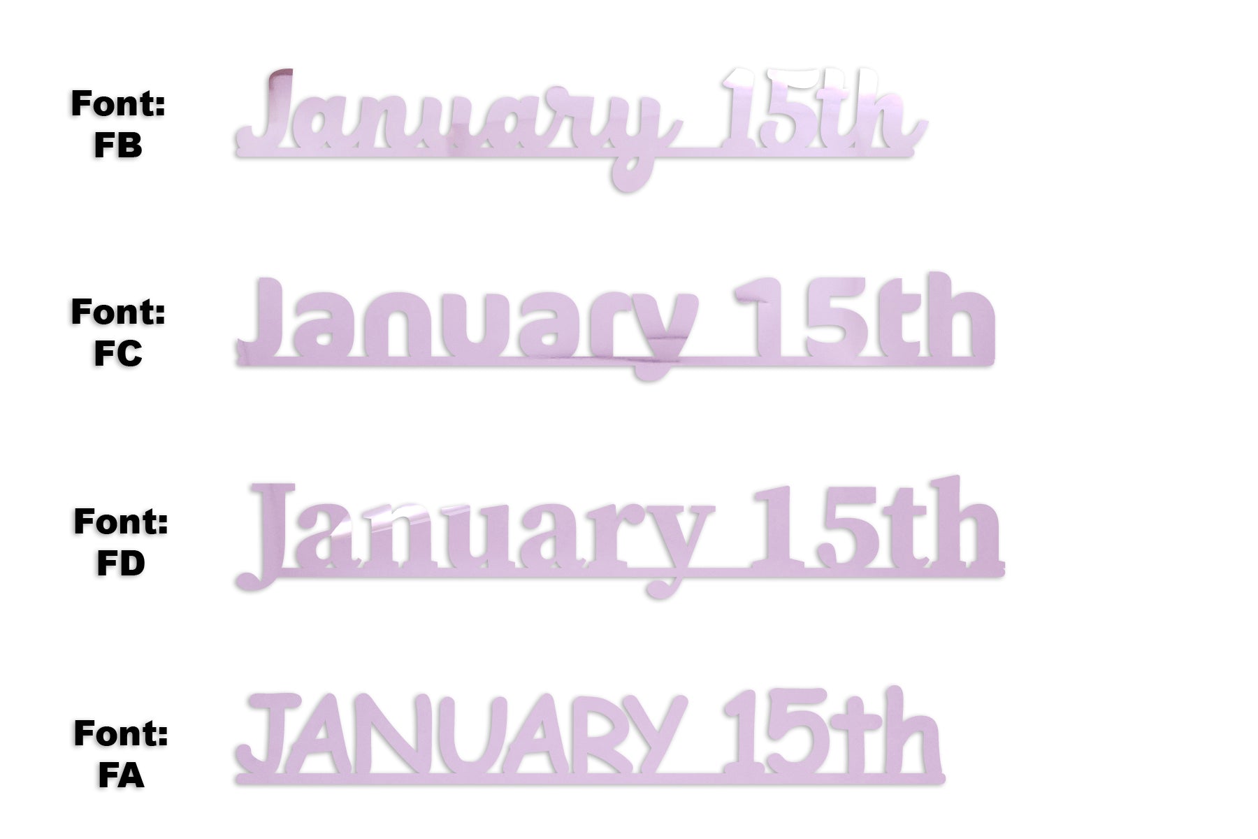 Custom-Fetti Date - JANUARY 15th Pink