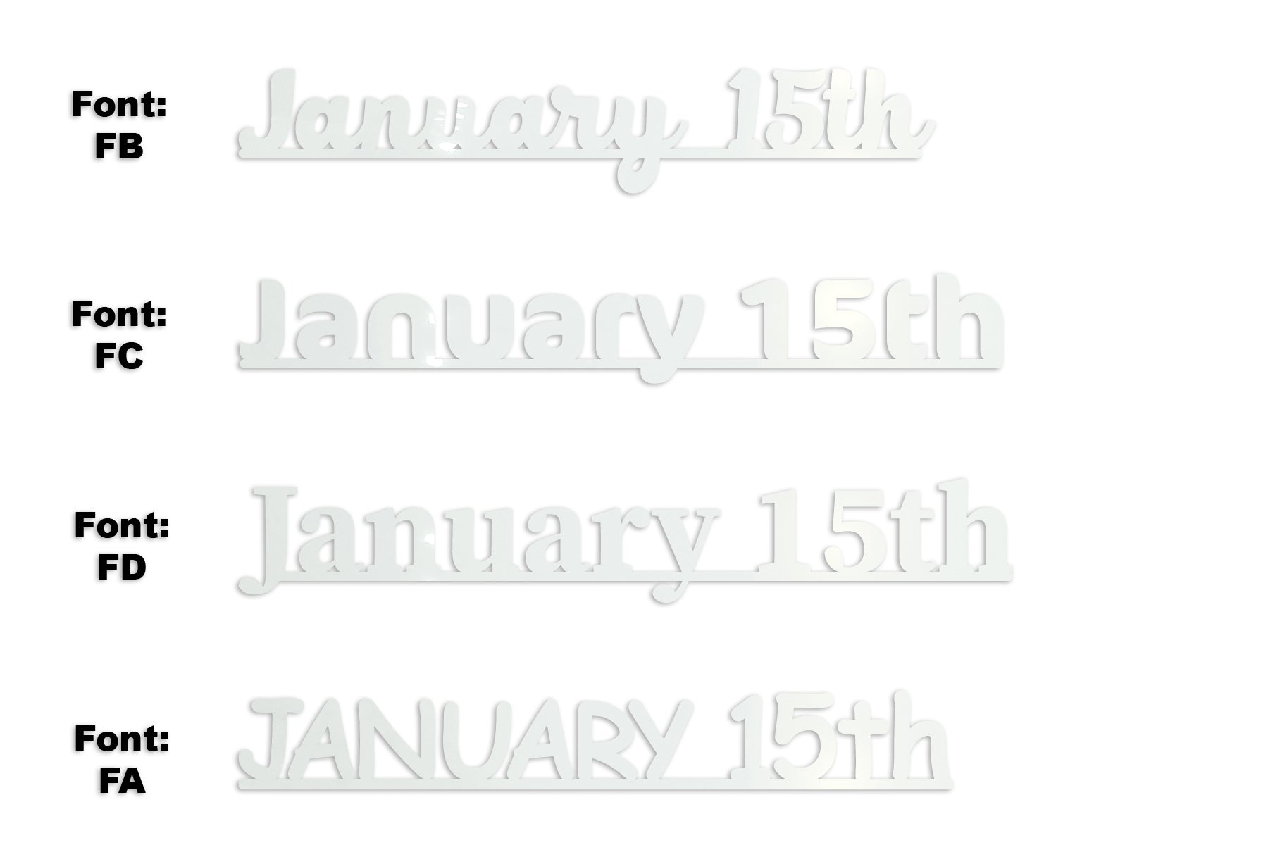 Custom-Fetti Date - JANUARY 15th White