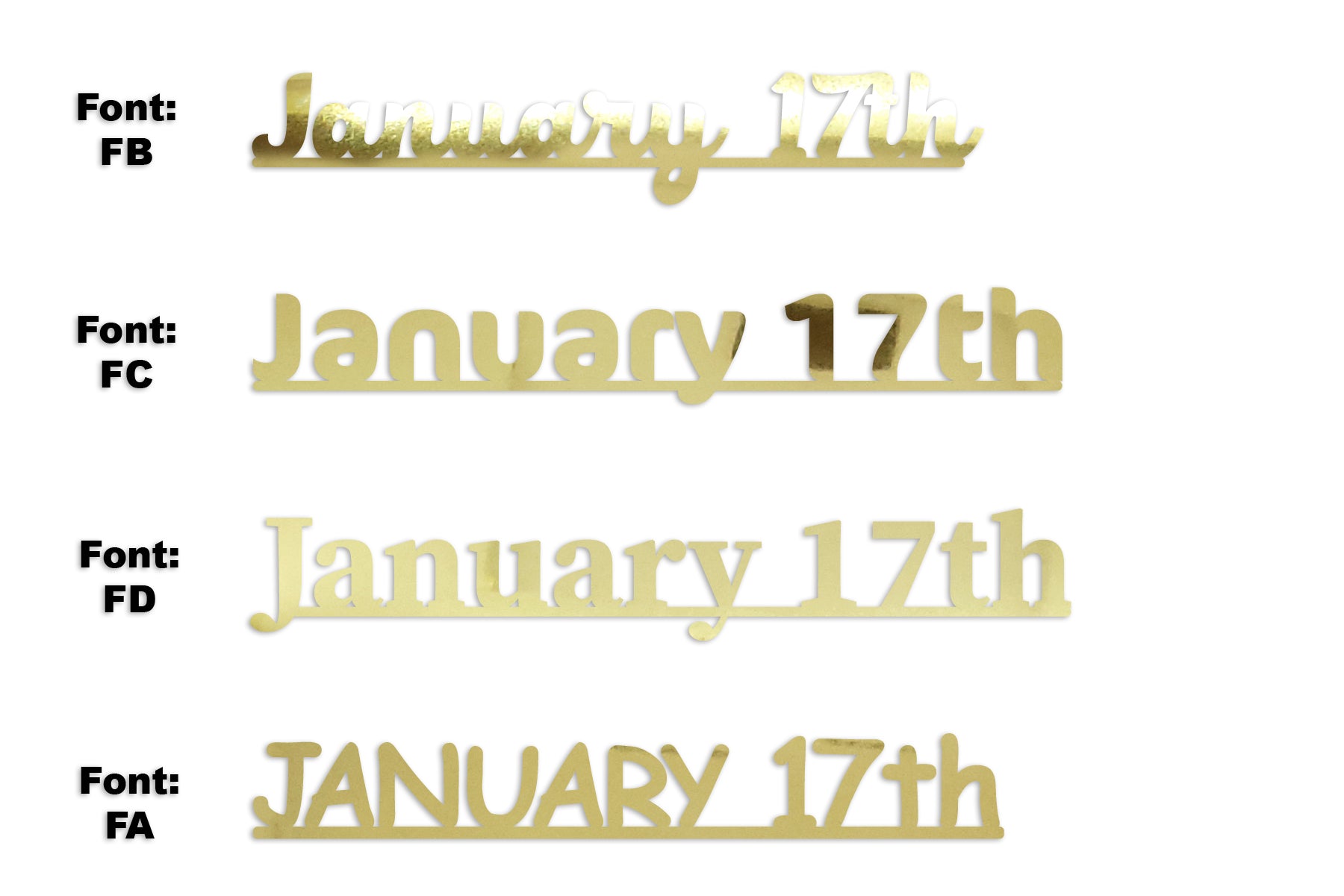 Custom-Fetti Date - JANUARY 17th Gold