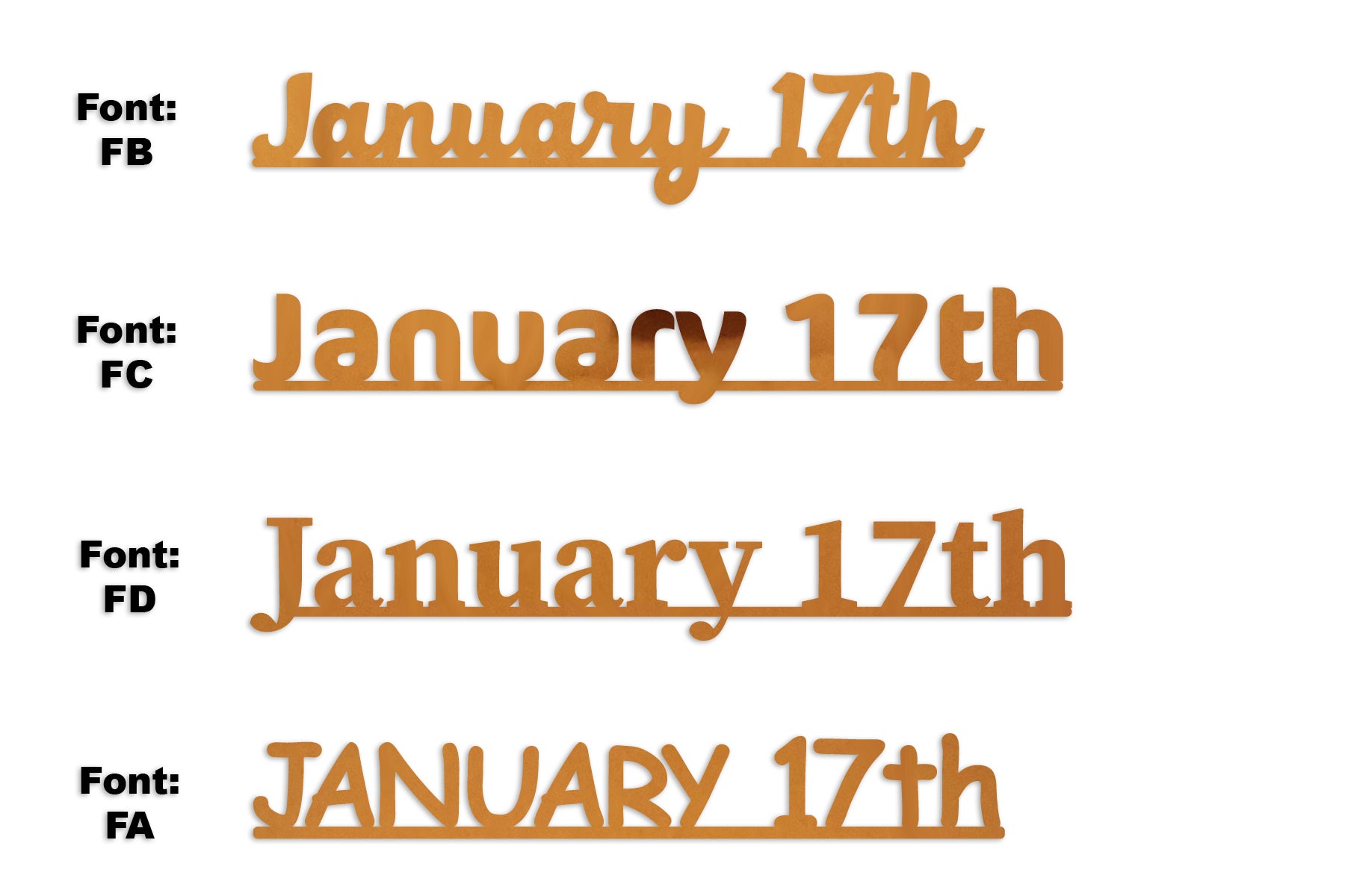 Custom-Fetti Date - JANUARY 17th Orange