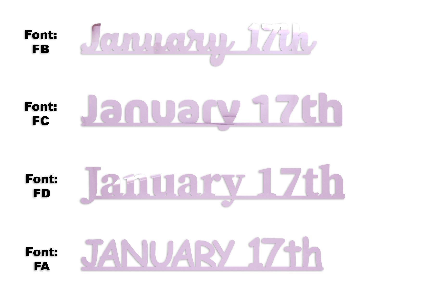 Custom-Fetti Date - JANUARY 17th Pink