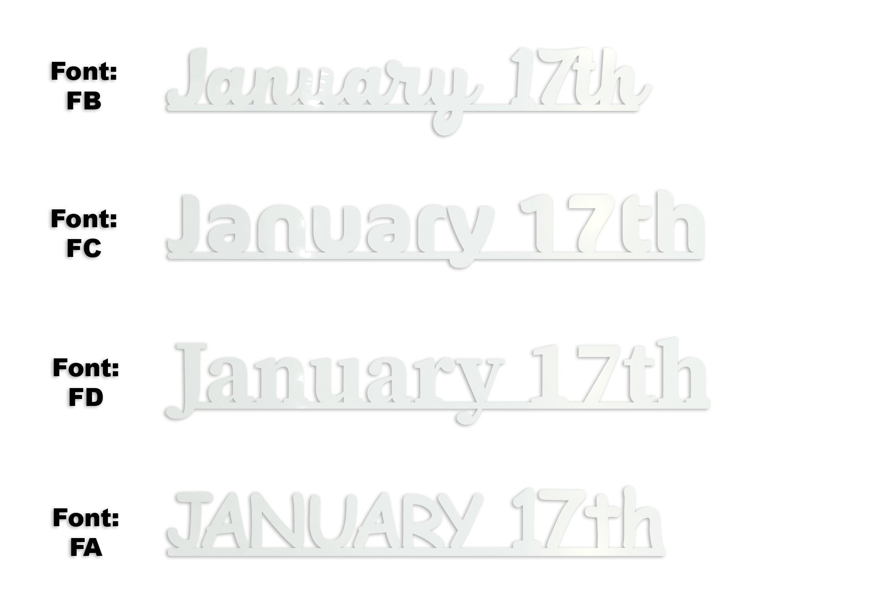 Custom-Fetti Date - JANUARY 17th White