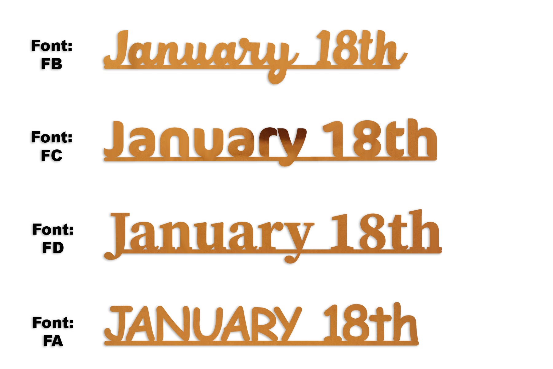 Custom-Fetti Date - JANUARY 18th Orange