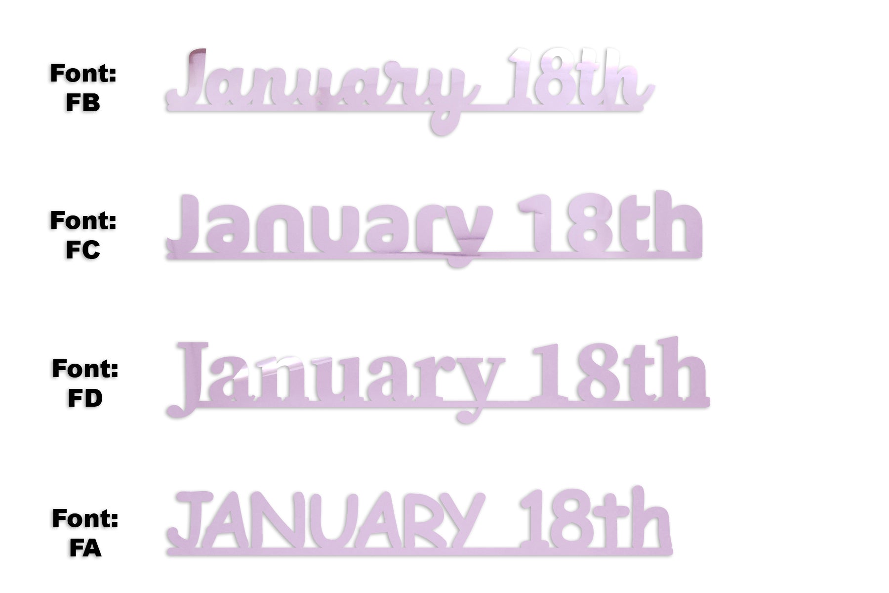 Custom-Fetti Date - JANUARY 18th Pink