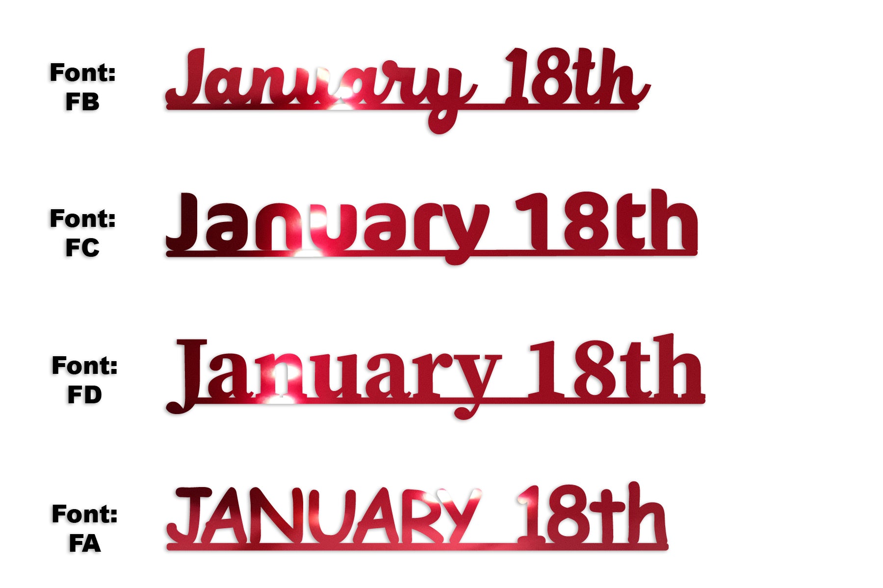 Custom-Fetti Date - JANUARY 18th Red