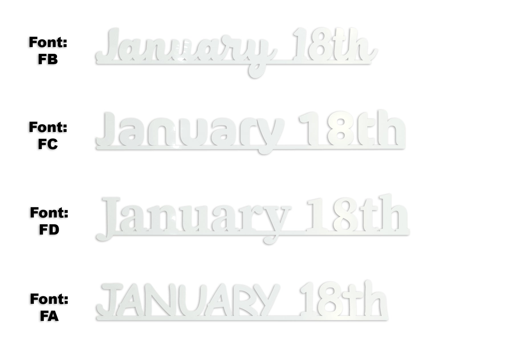 Custom-Fetti Date - JANUARY 18th White