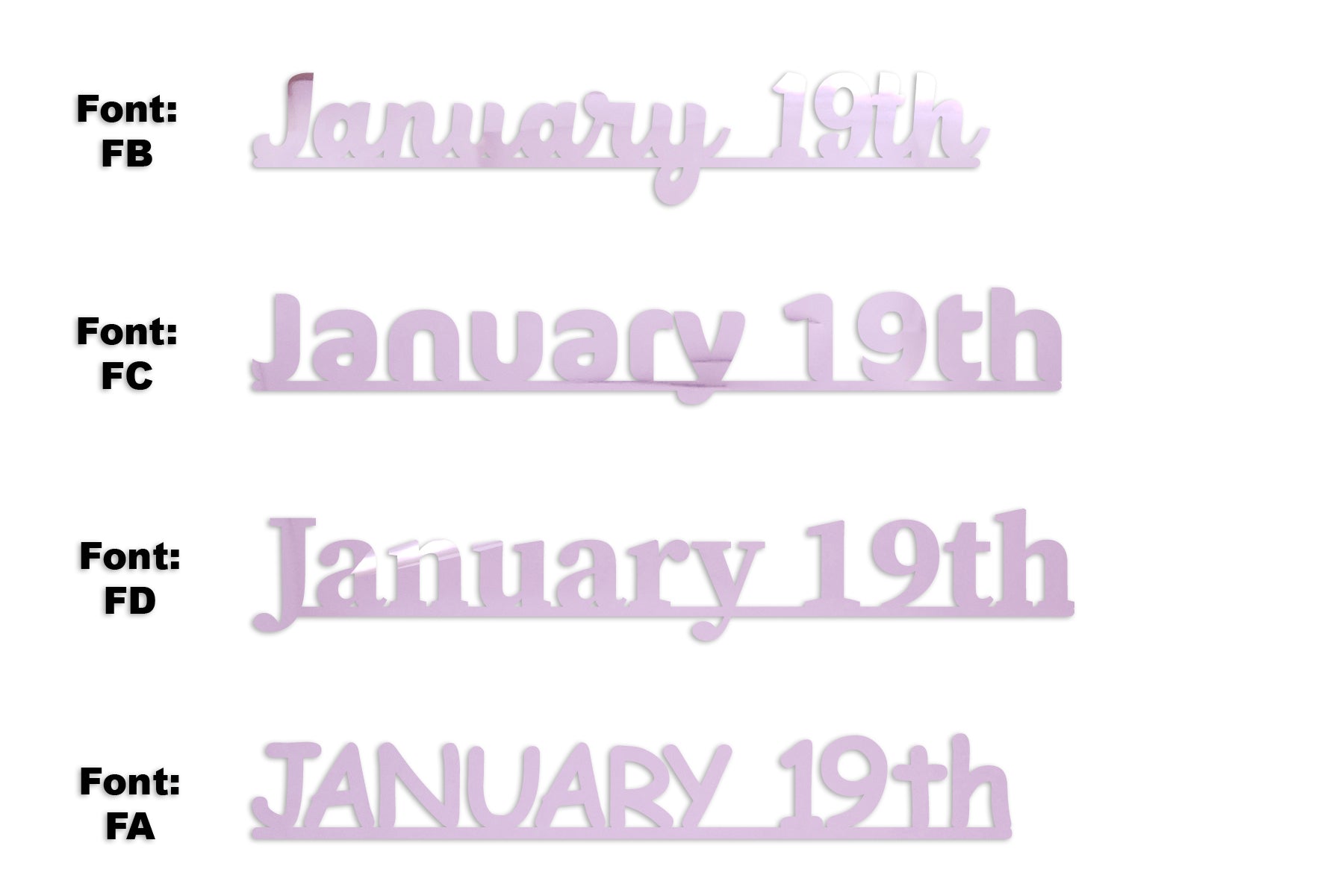 Custom-Fetti Date - JANUARY 19th Pink