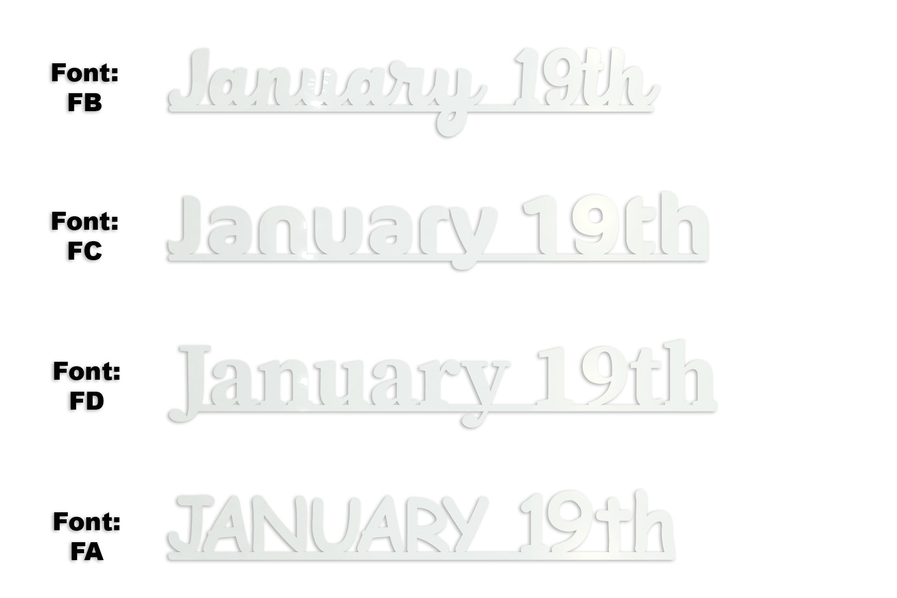 Custom-Fetti Date - JANUARY 19th White