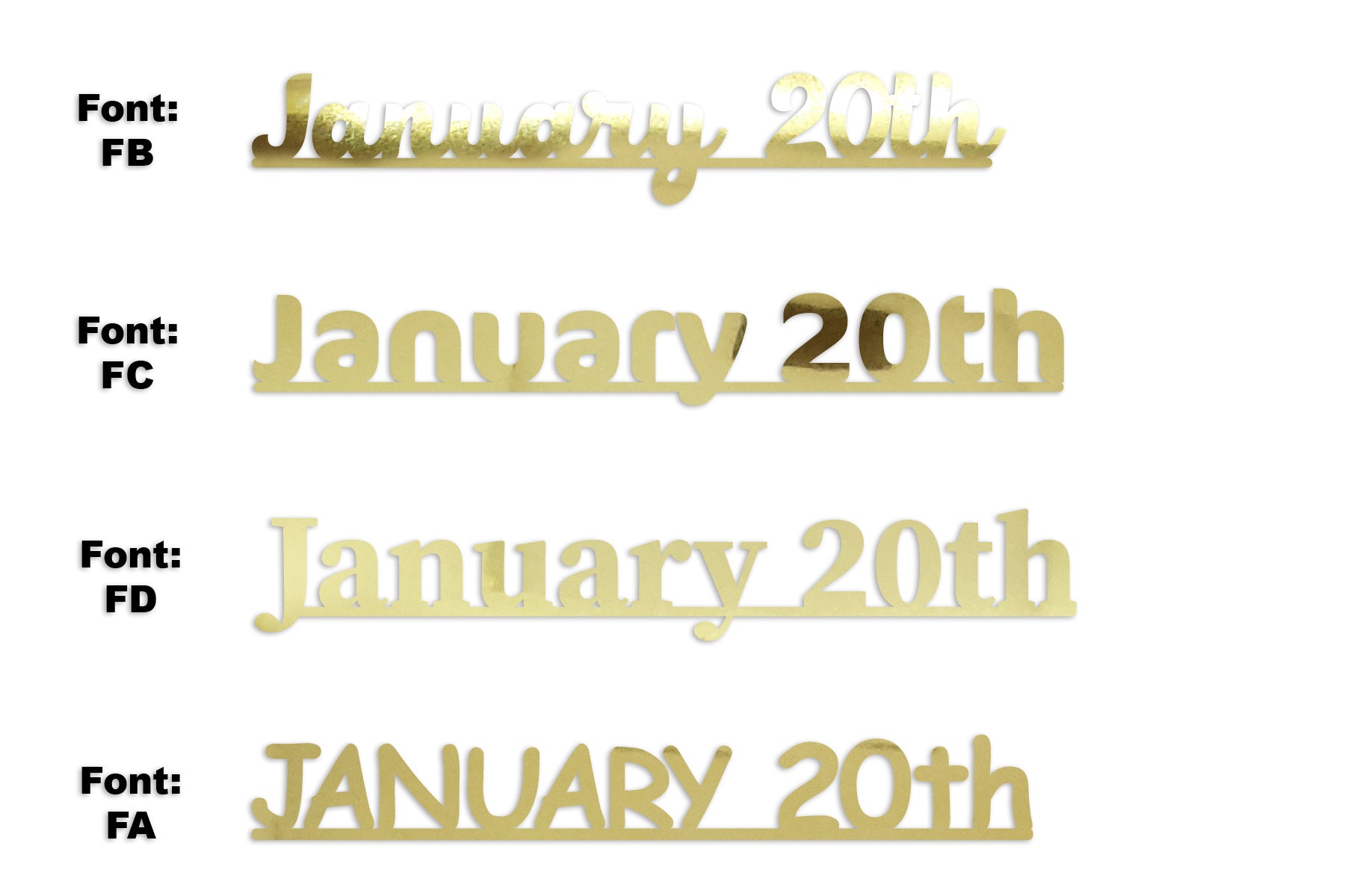 Custom-Fetti Date - JANUARY 20th Gold