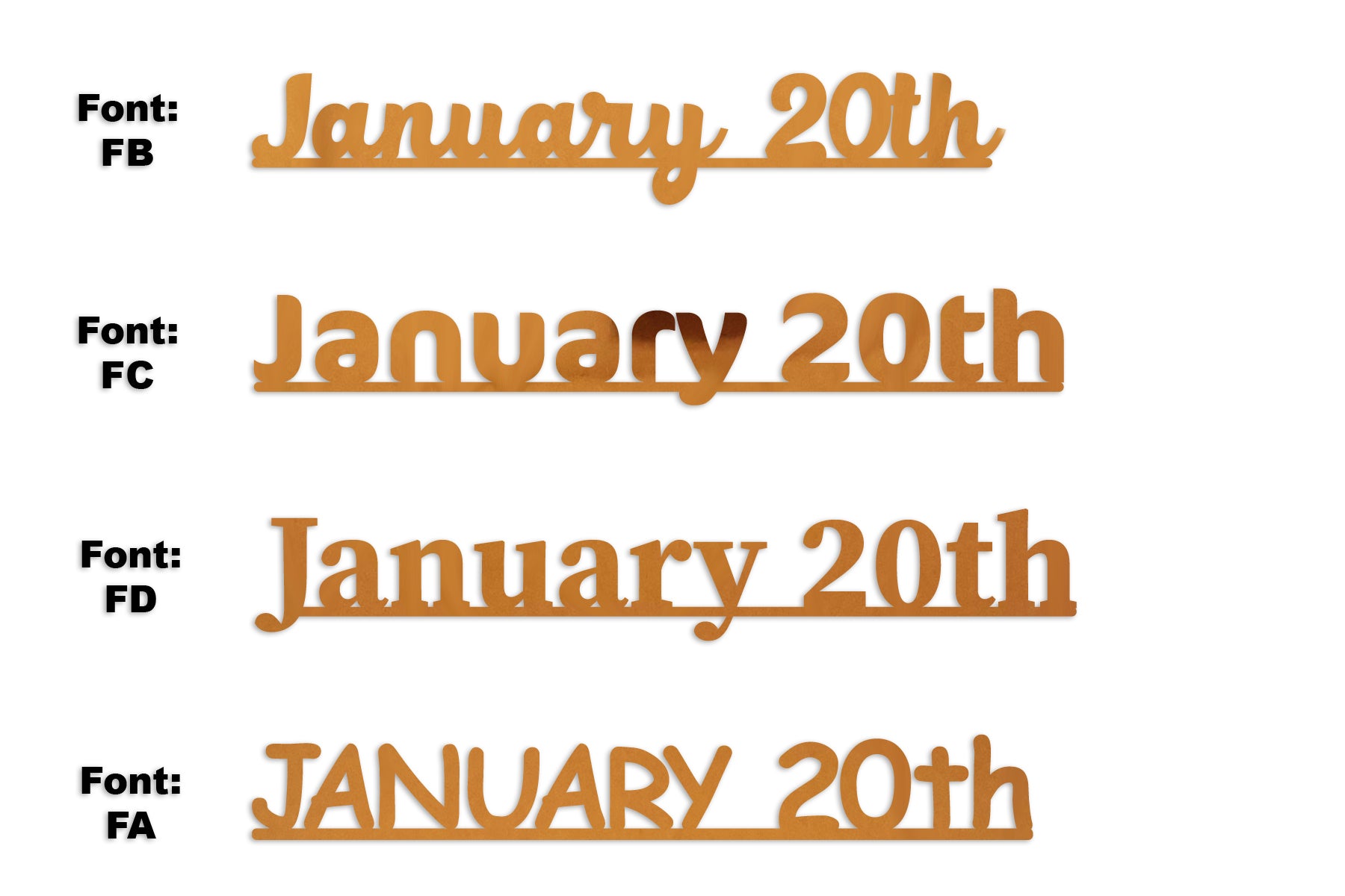 Custom-Fetti Date - JANUARY 20th Orange