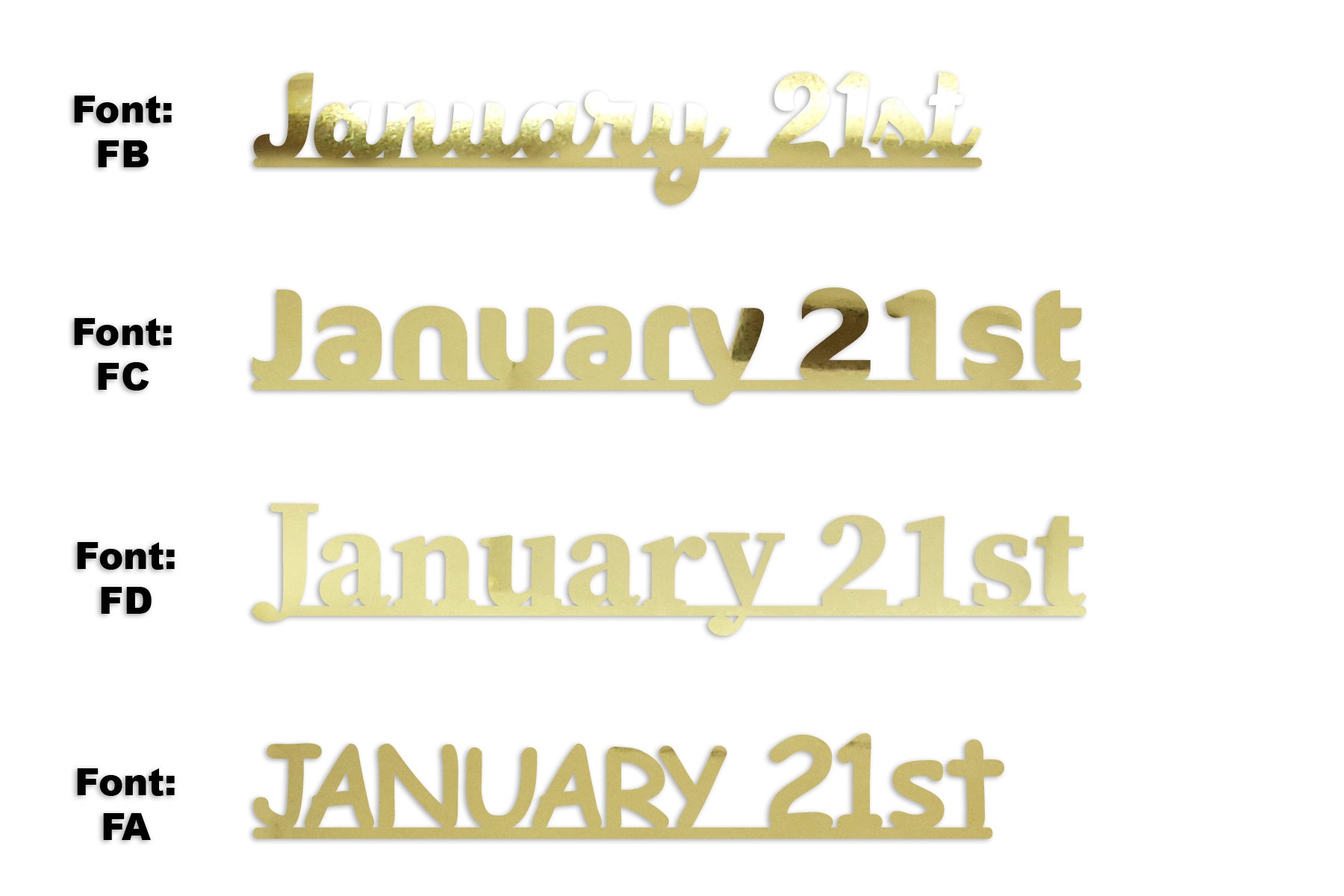 Custom-Fetti Date - JANUARY 21st Gold