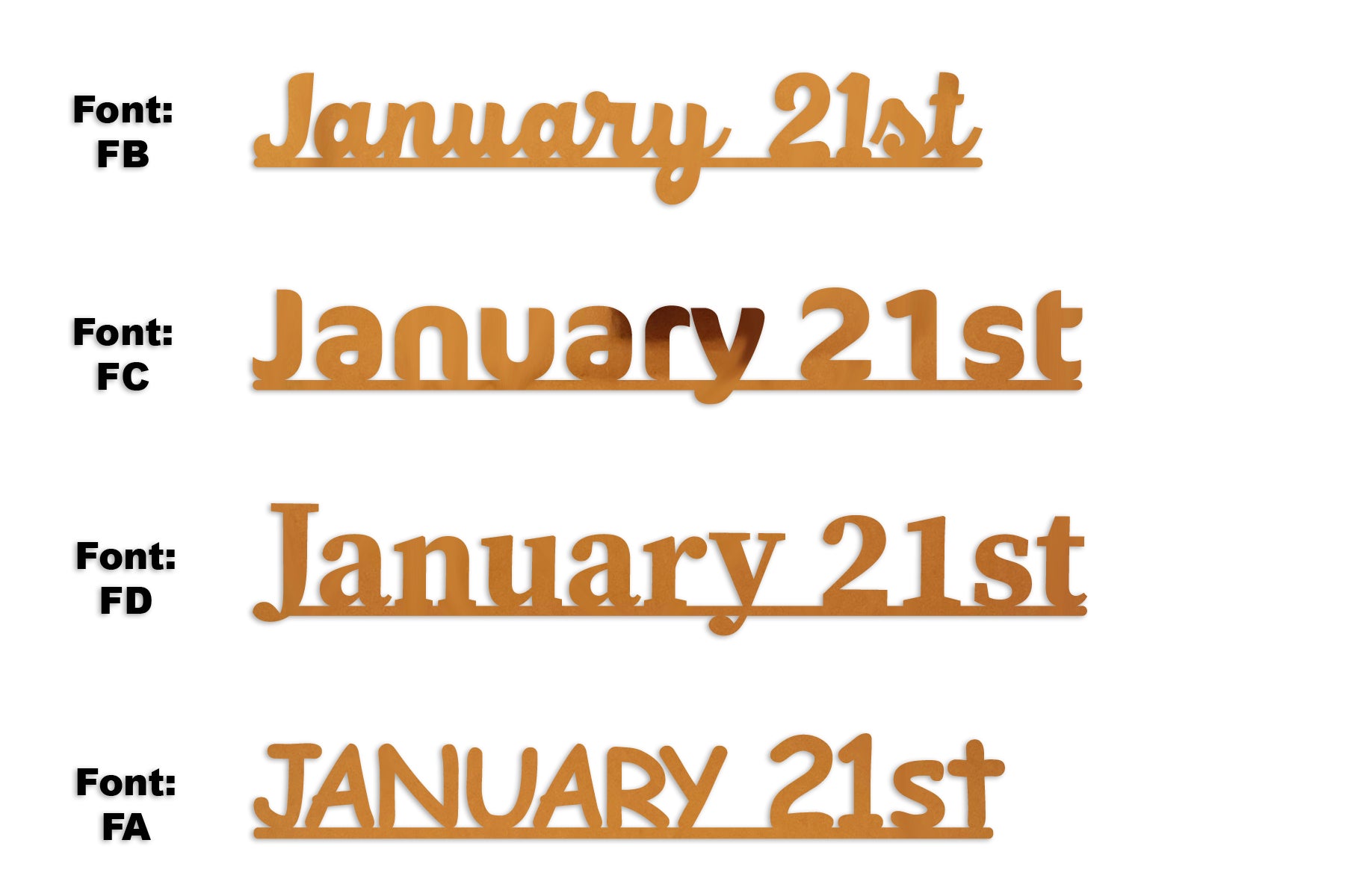 Custom-Fetti Date - JANUARY 21st Orange