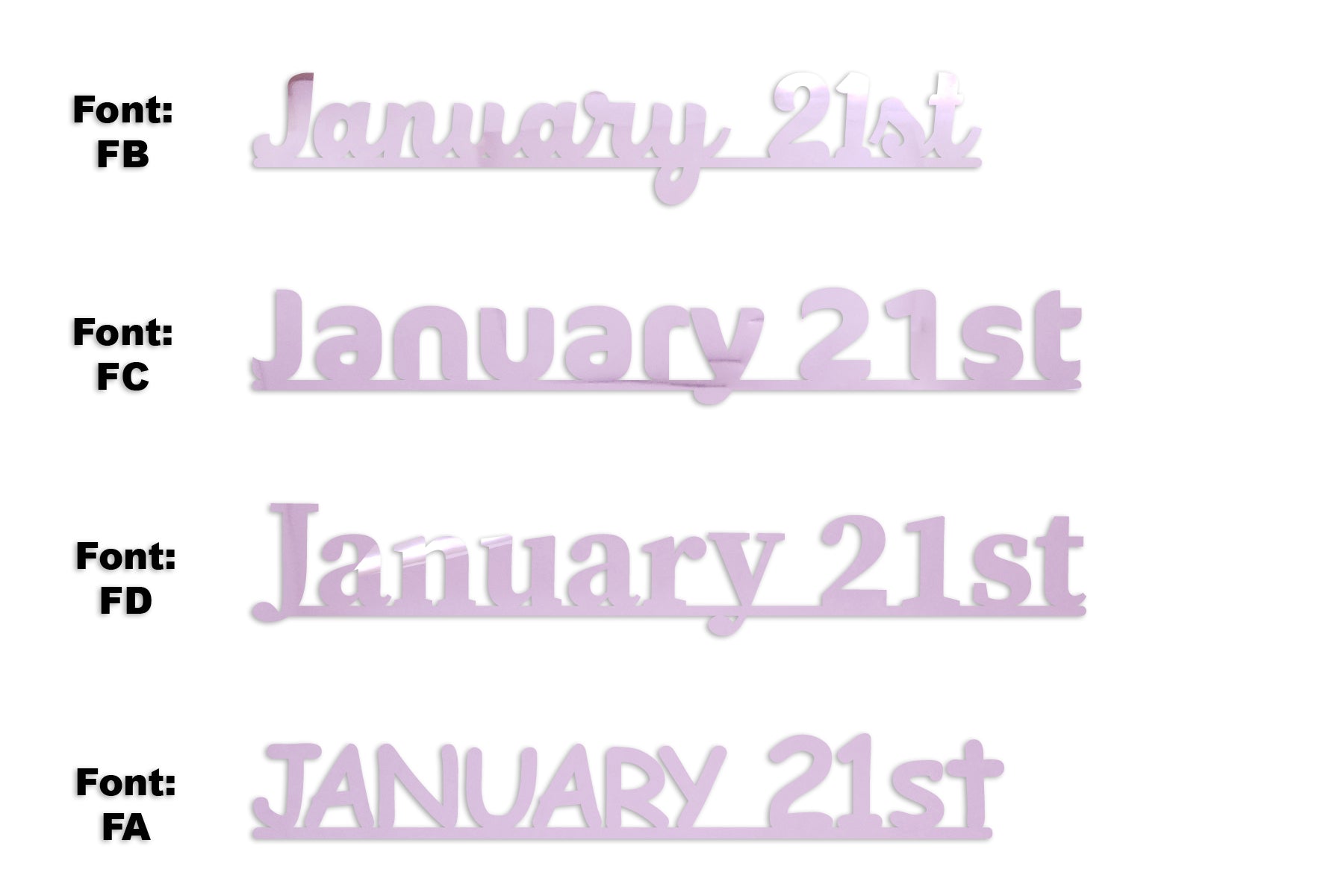 Custom-Fetti Date - JANUARY 21st Pink