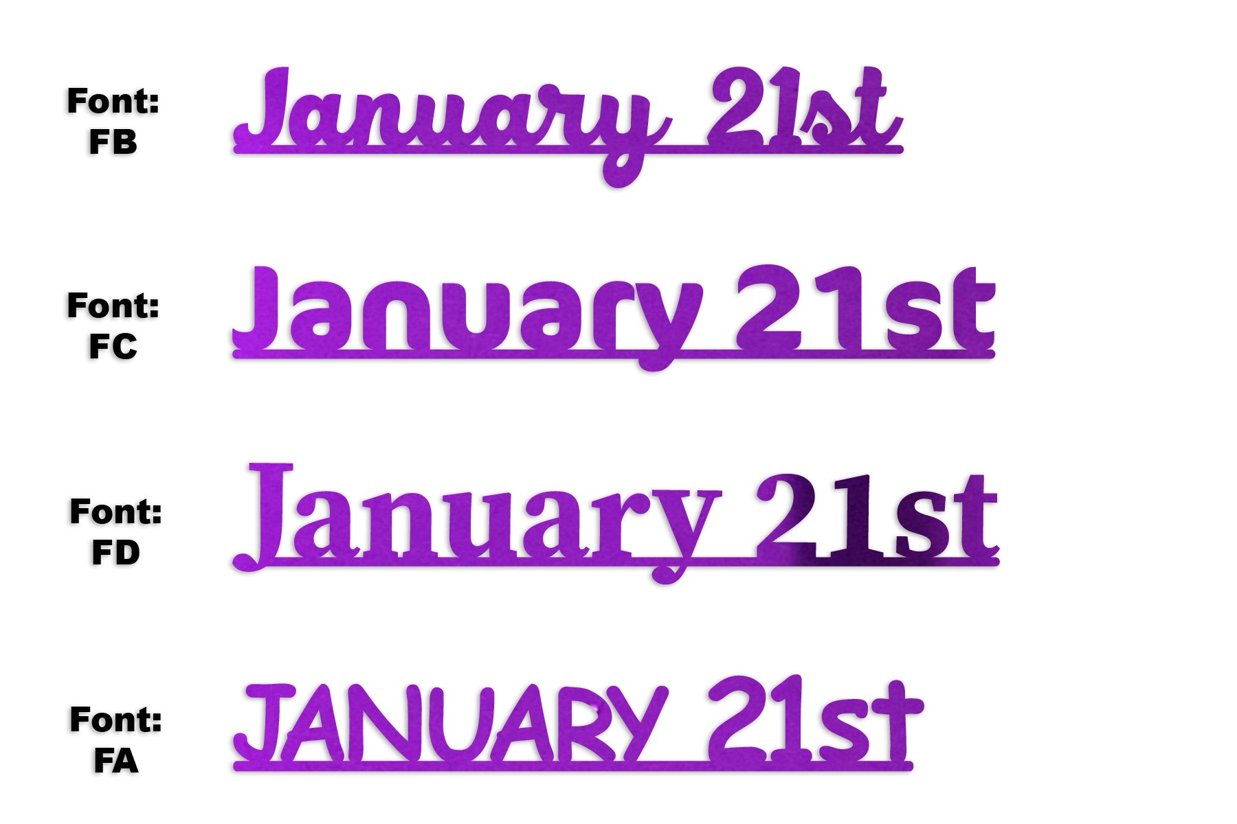 Custom-Fetti Date - JANUARY 21st Purple