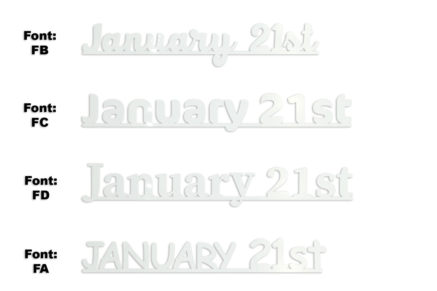 Custom-Fetti Date - JANUARY 21st White