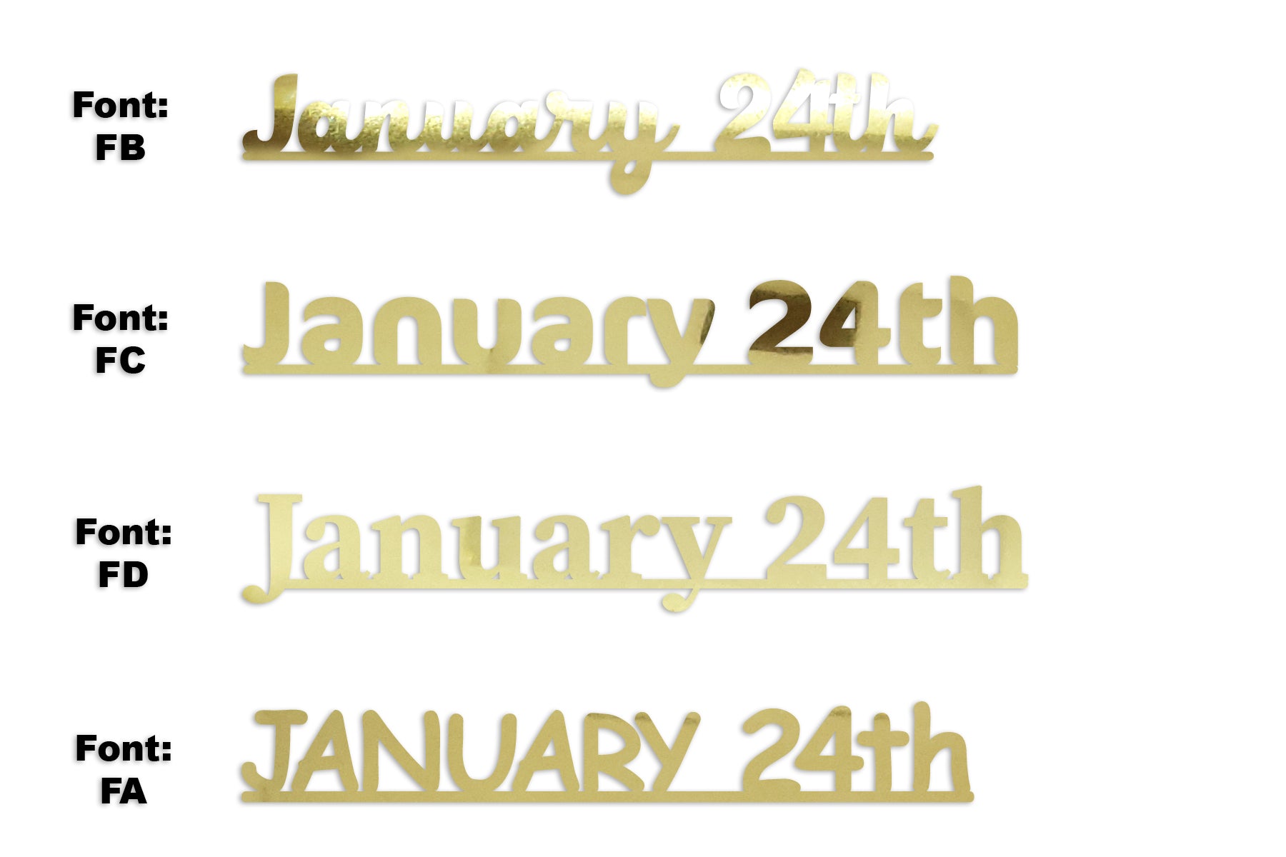 Custom-Fetti Date - JANUARY 24th Gold