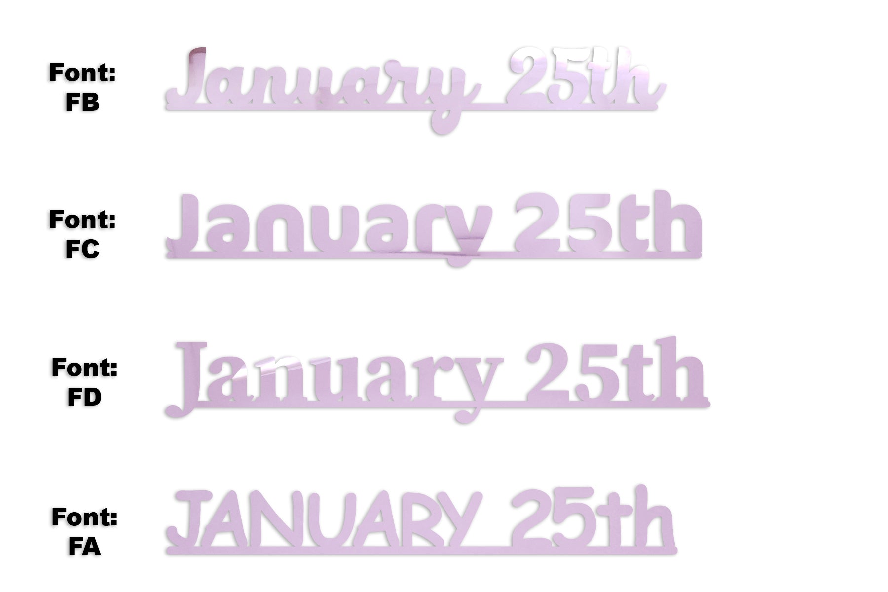 Custom-Fetti Date - JANUARY 25th Pink