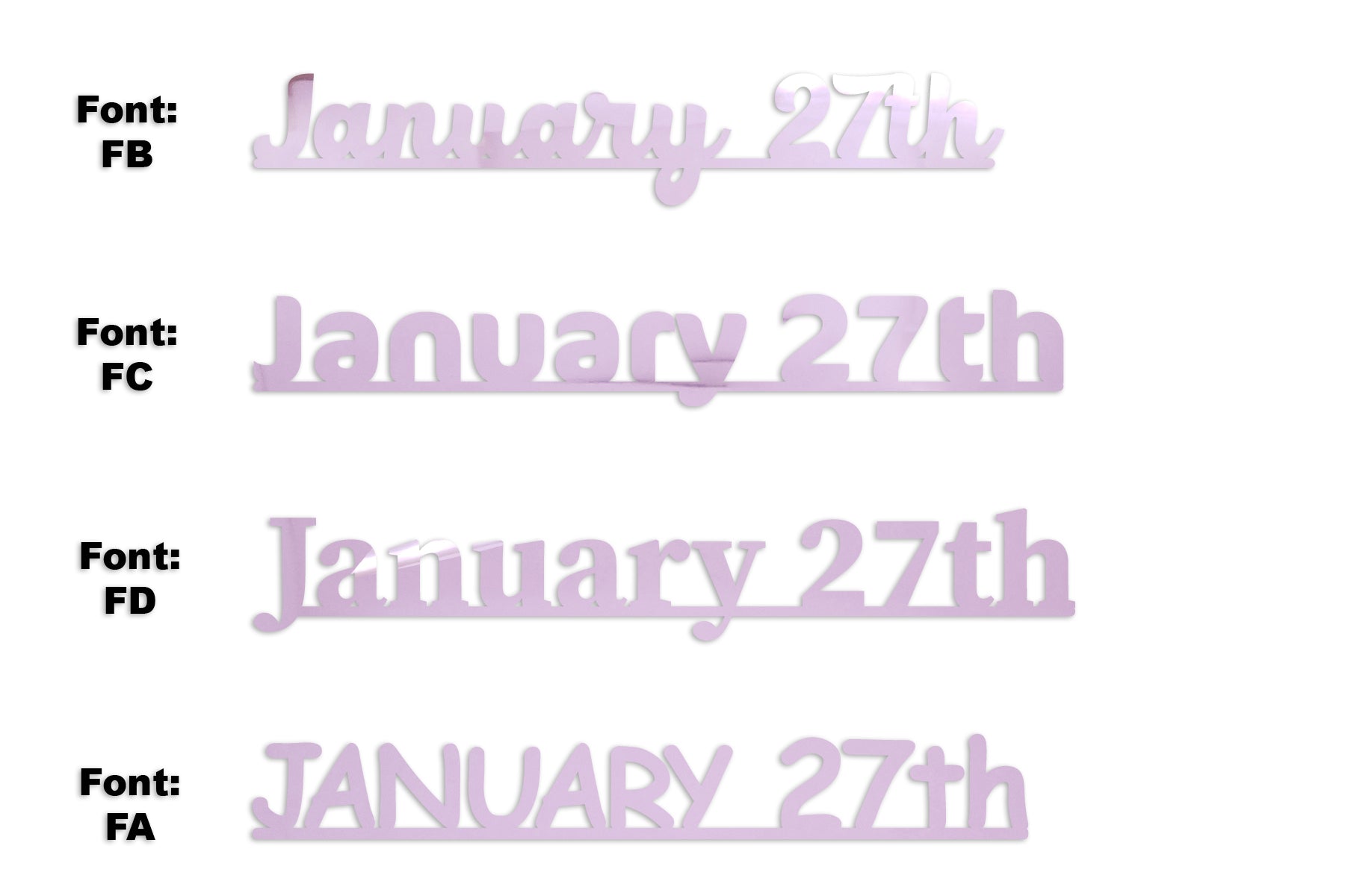 Custom-Fetti Date - JANUARY 27th Pink