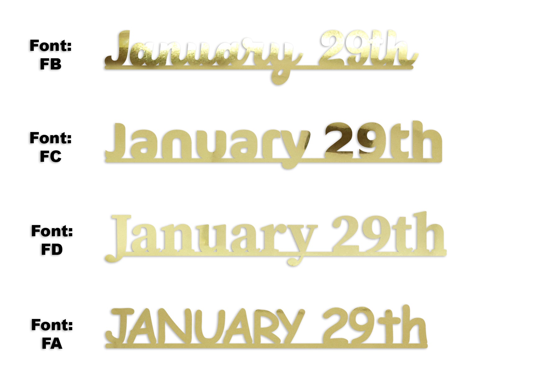 Custom-Fetti Date - JANUARY 29th Gold