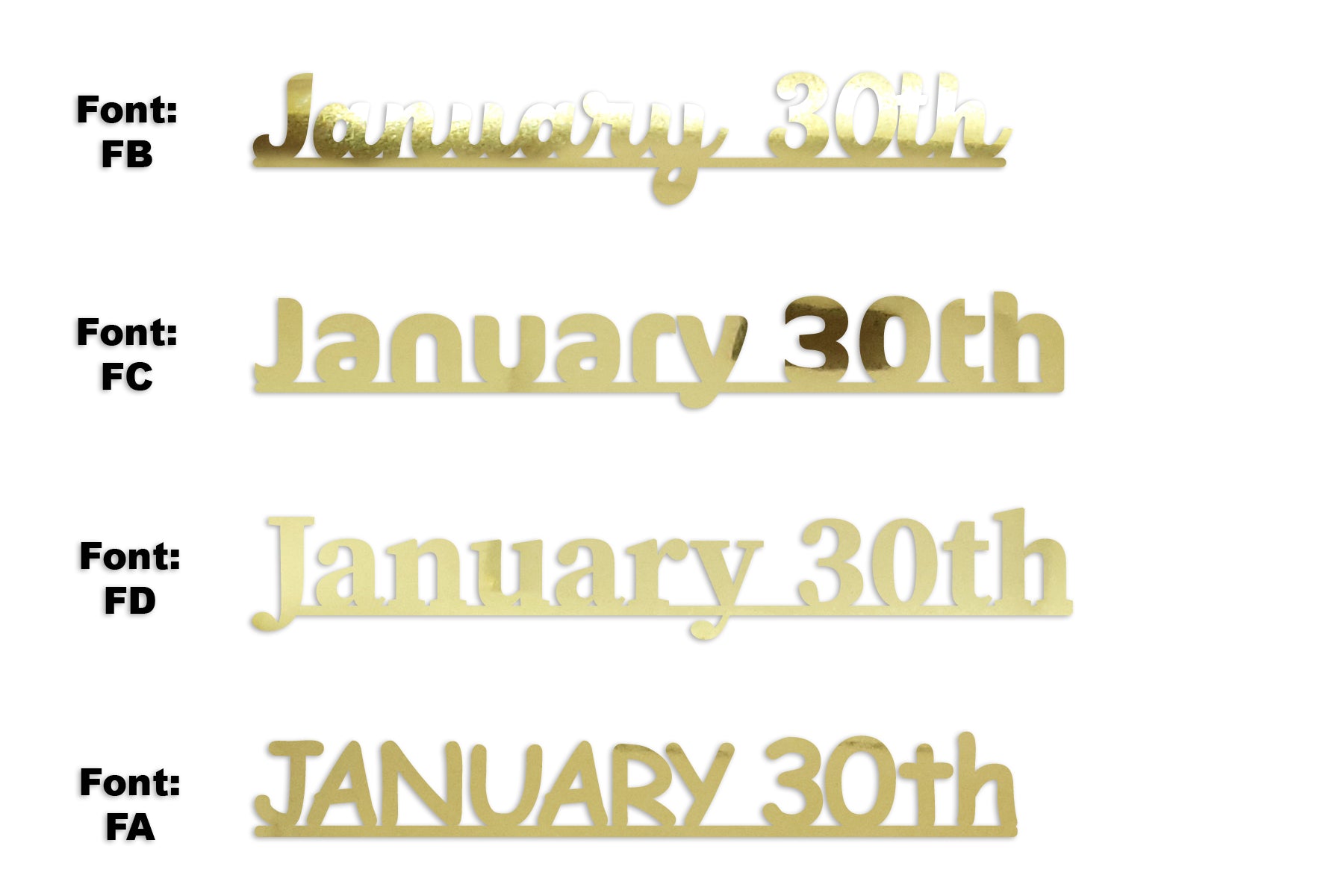 Custom-Fetti Date - JANUARY 30th Gold