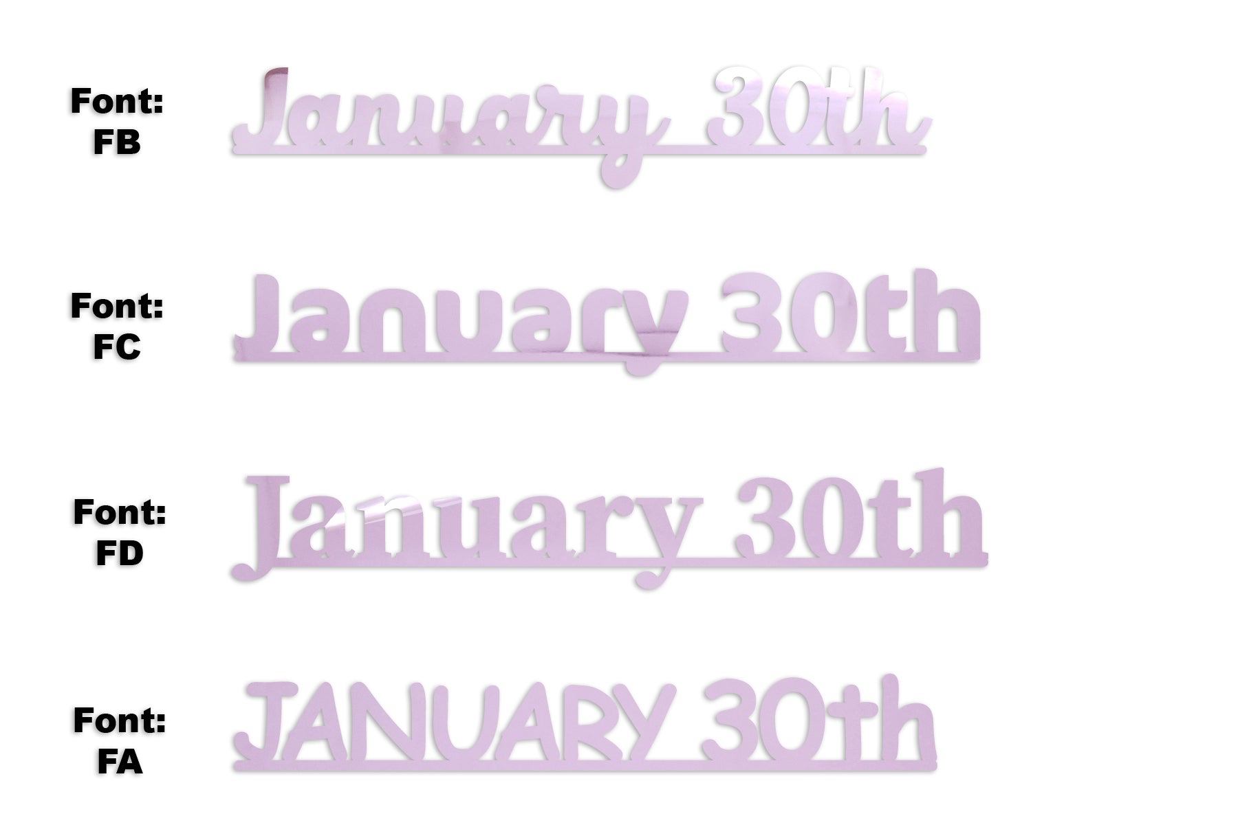 Custom-Fetti Date - JANUARY 30th Pink