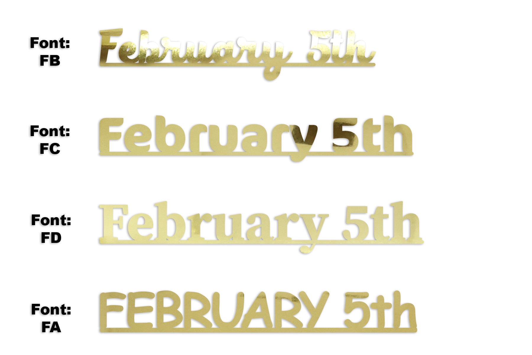 Custom-Fetti Date - FEBRUARY 5th Gold